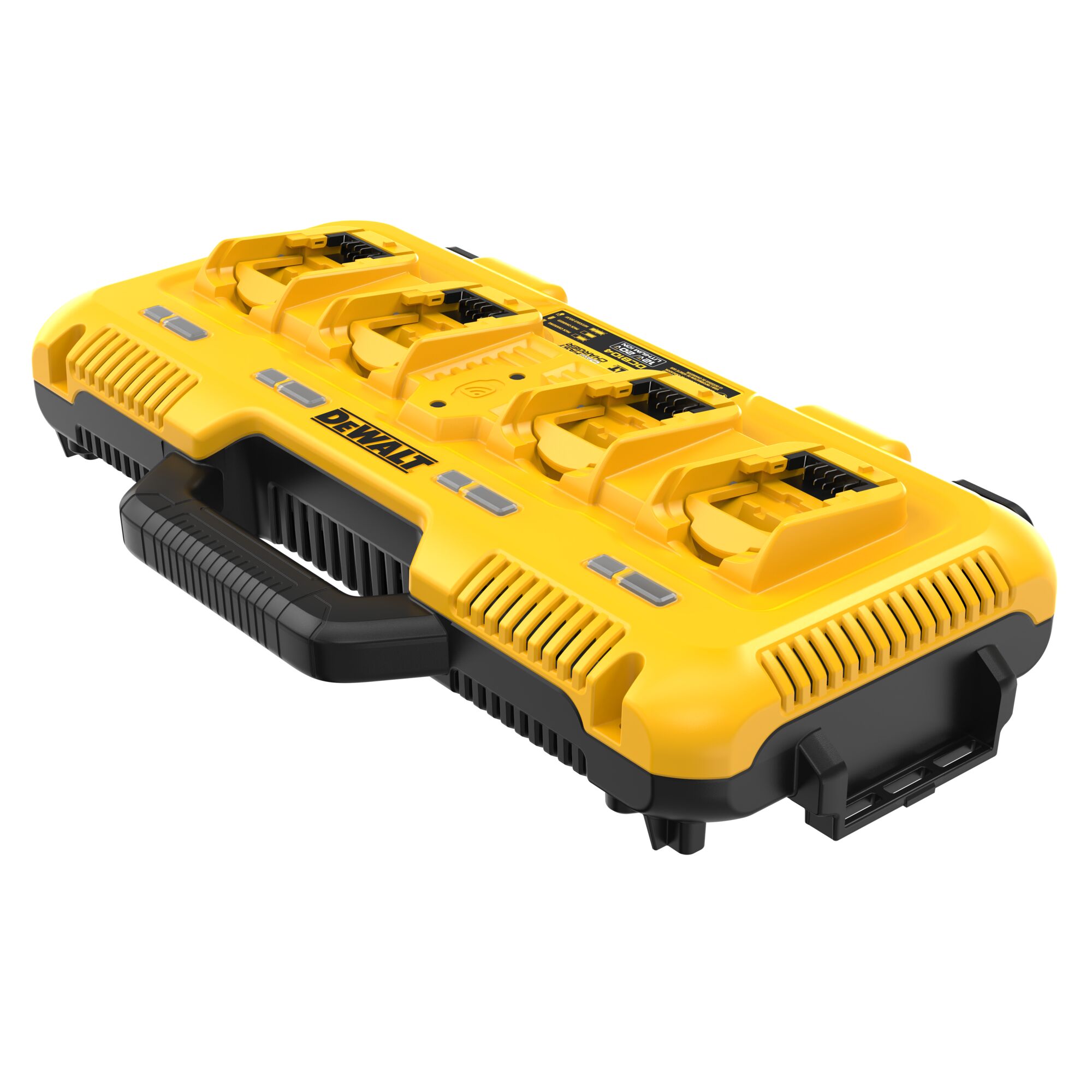 DeWalt DCB104-QW — ukośny widok obudowy i uchwytu
