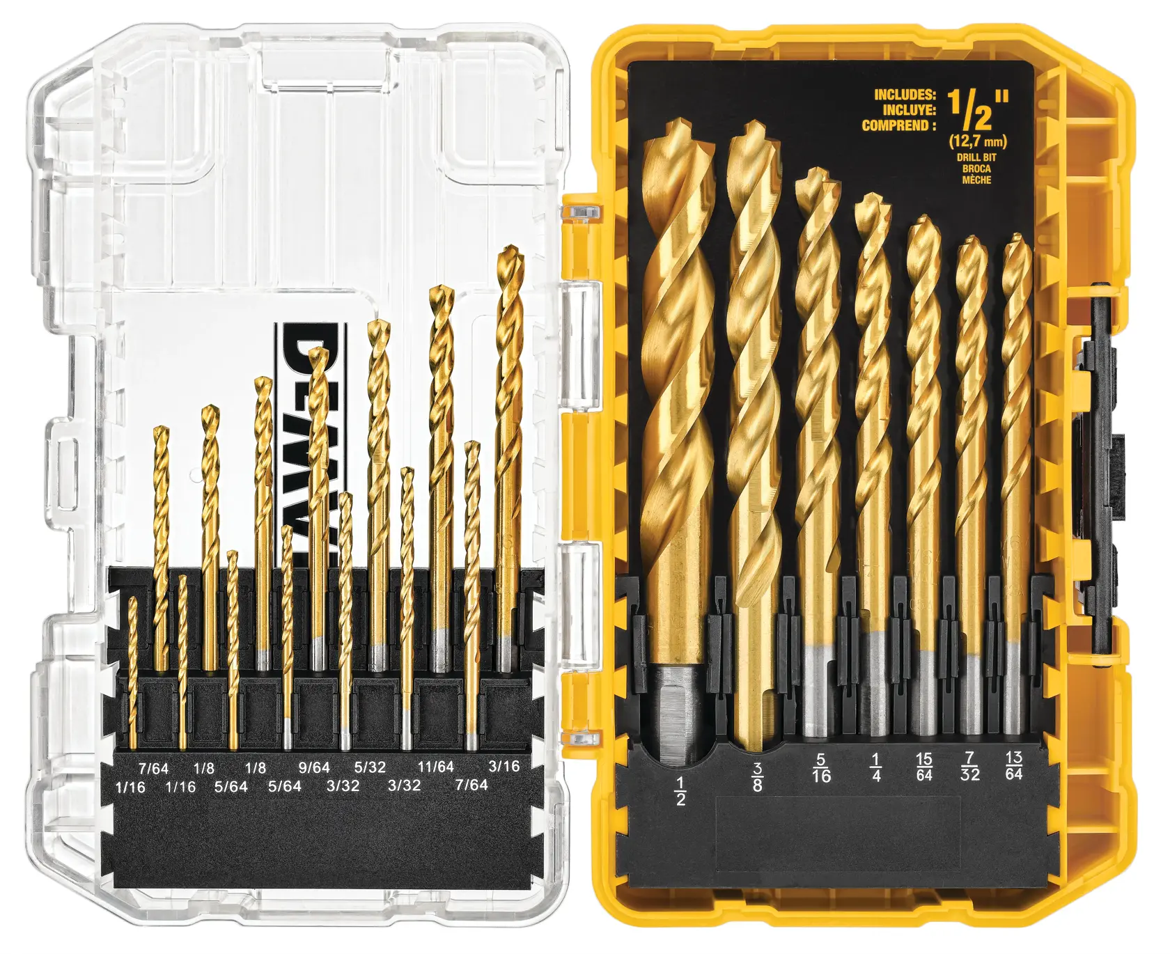 DEWALT IMPACT READY Titanium Drill Bit Set with Tough Case System