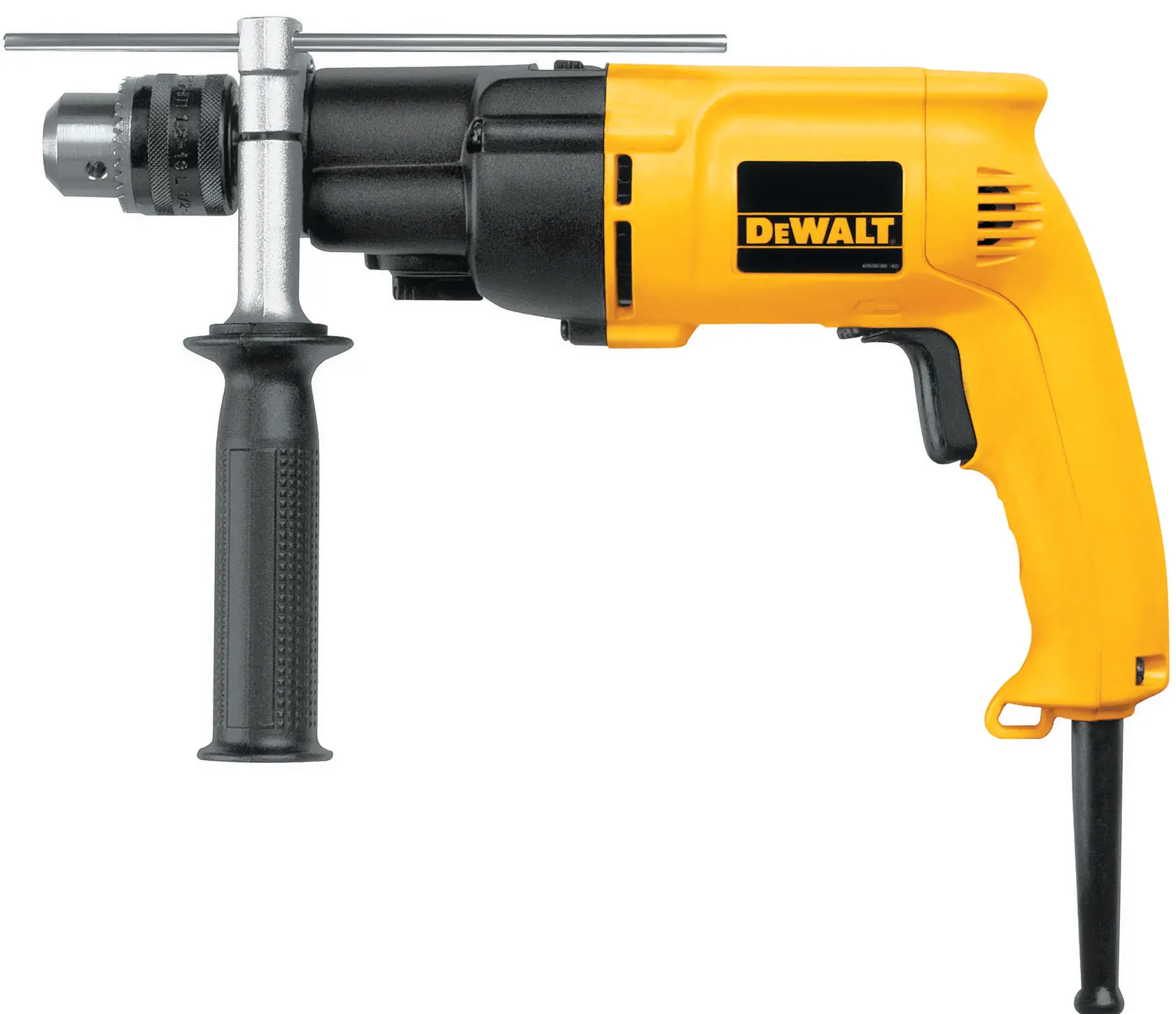 DEWALT® Taladro Percutor de 1/2" (13mm) con Cable de 800W y Velocidad Variable Reversible