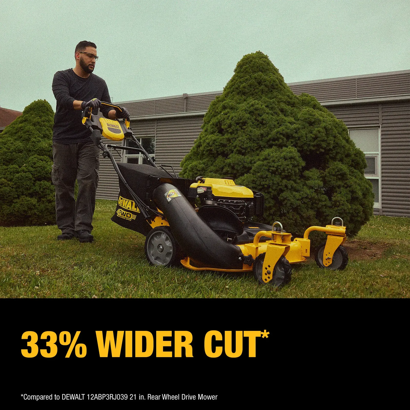 12ABW6RK039 Mower cutting around bush