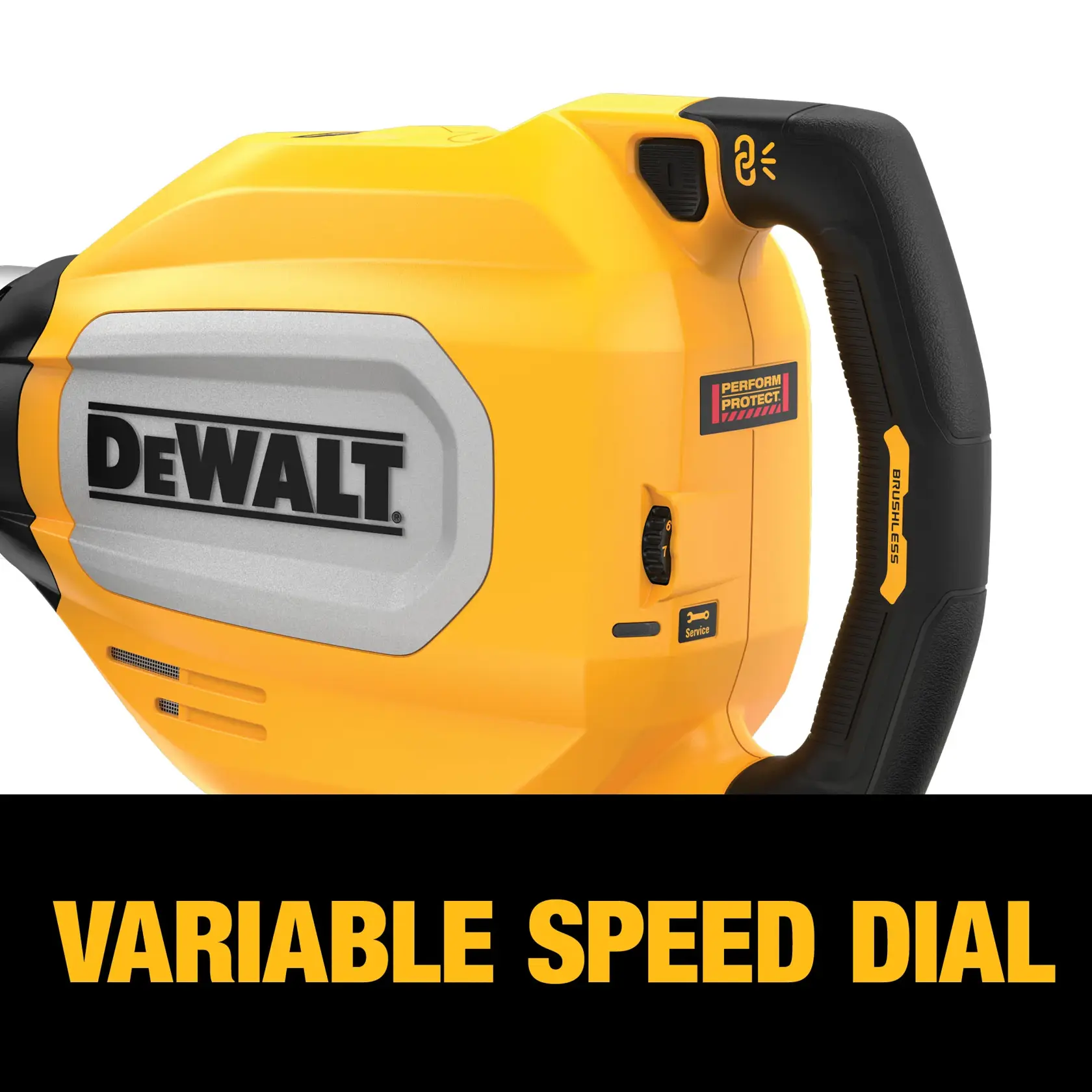 Close up image of the Variable Speed Dial