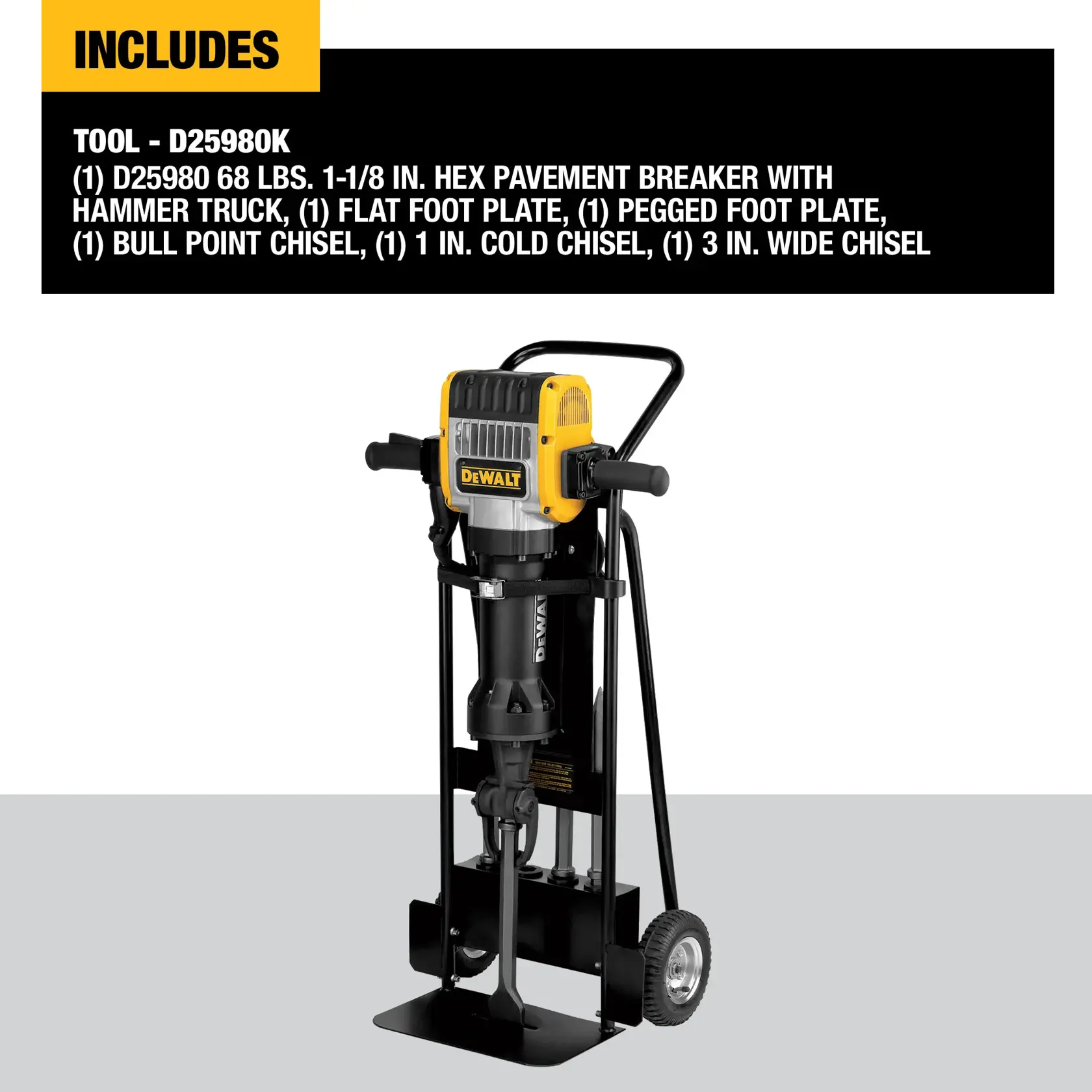 DEWALT® 1-1/8-in. 68 lb. Hex Pavement Breaker With Hammer
