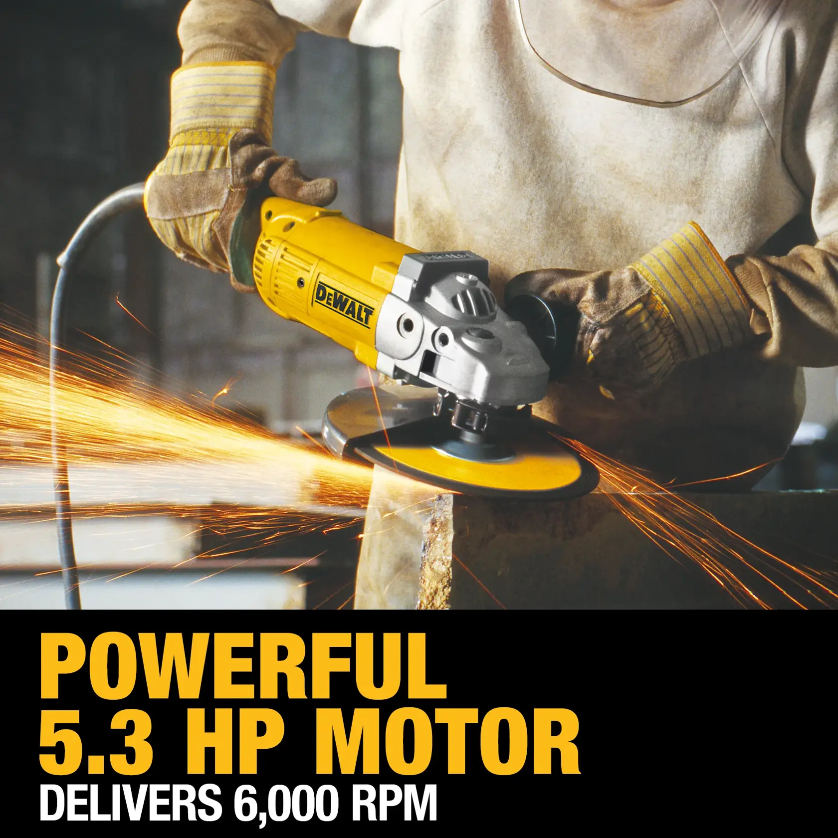 DEWALT® 7-in./ 9-in. (180mm/230mm) 5.3 HP Angle Grinder