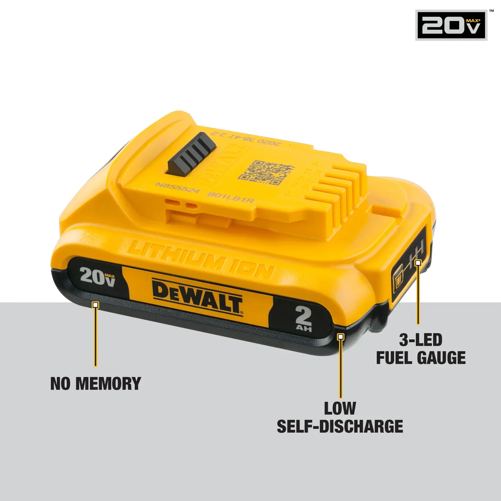 DEWALT® 20V MAX* 2Ah Battery (2 PK)