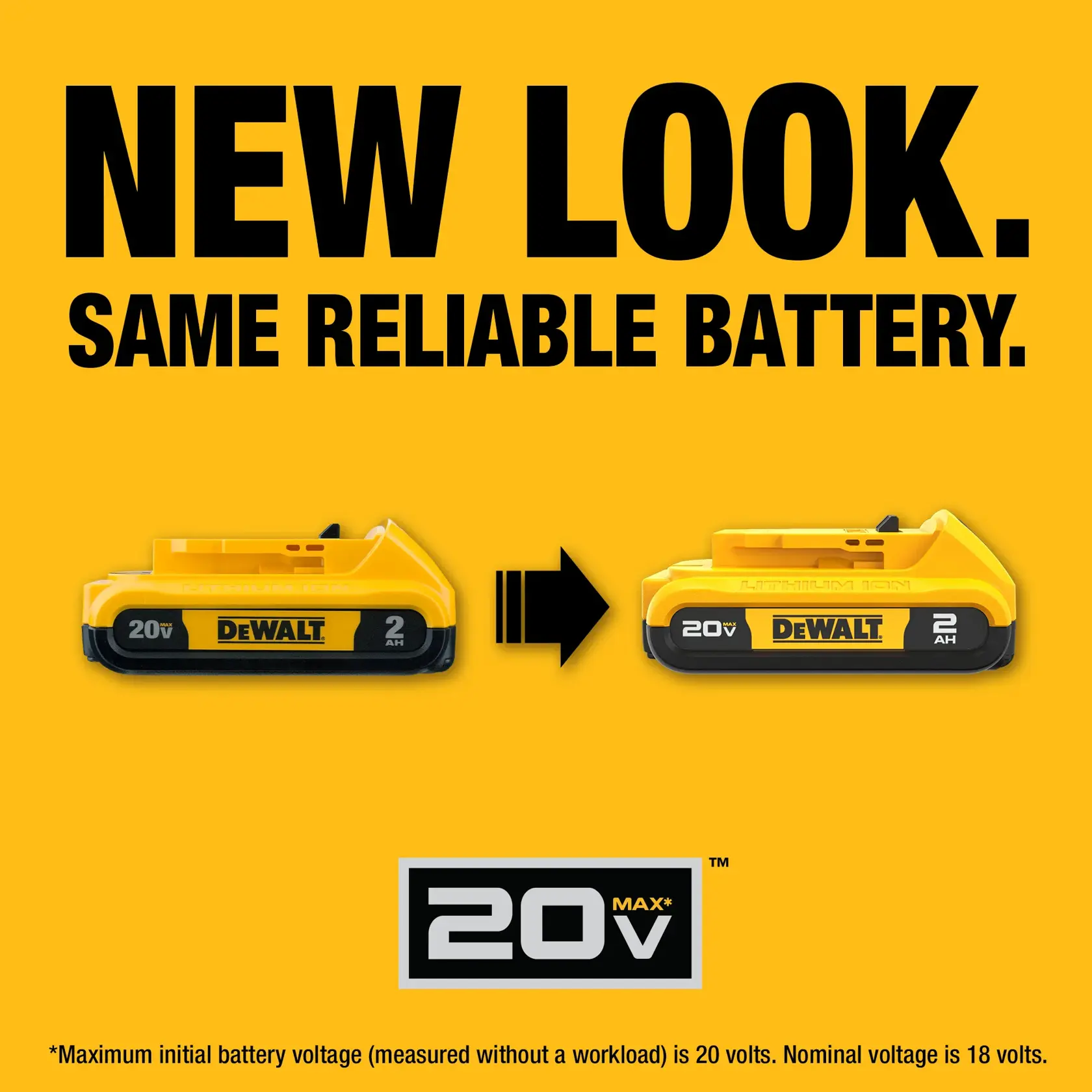 Graphic showing the two different battery label designs