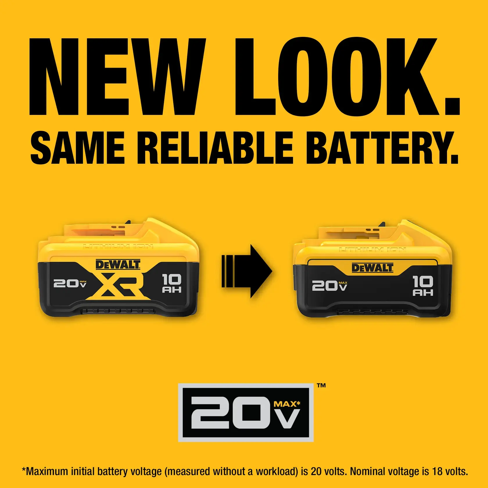 Graphic showing the two different battery label designs