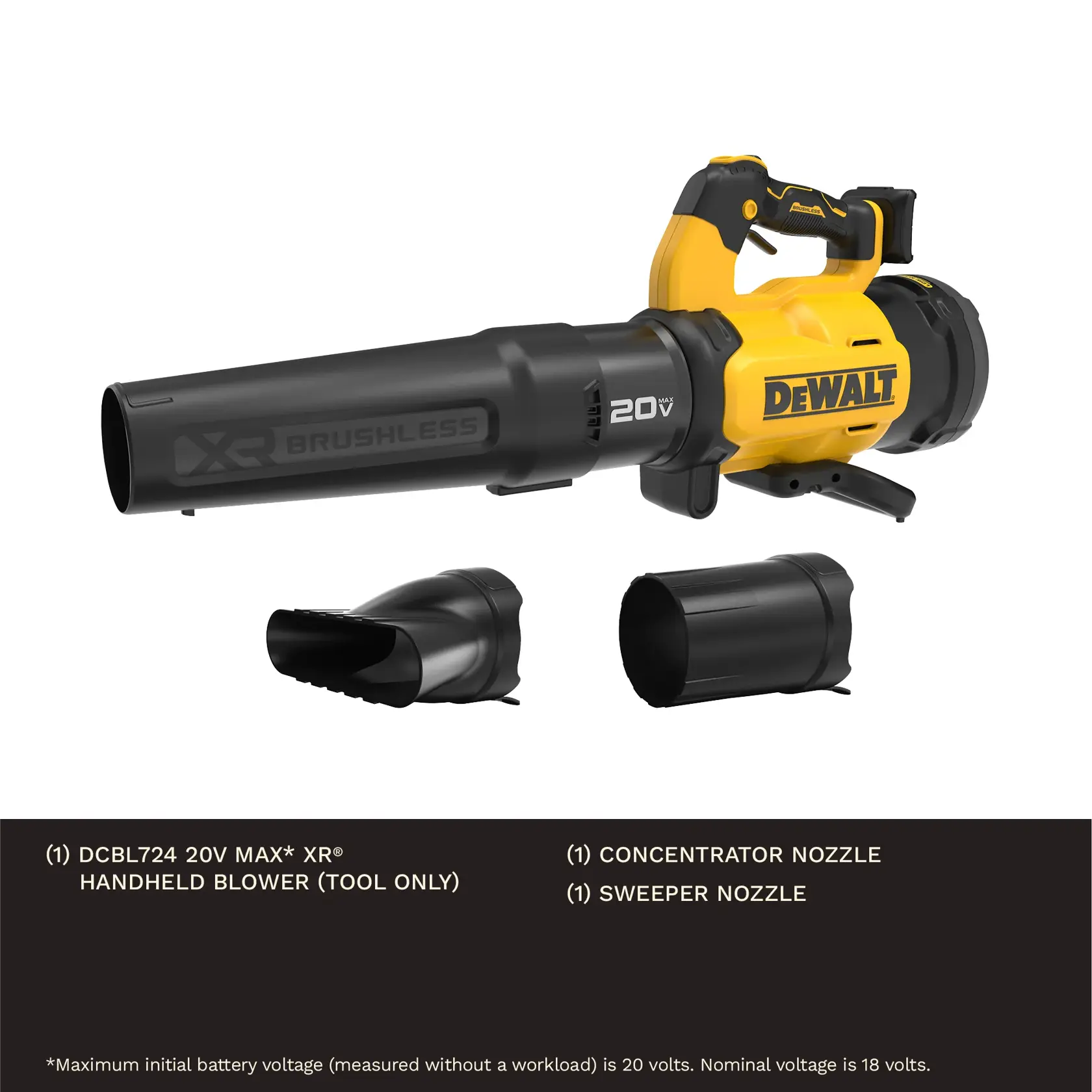 DEWALT DCBL724B 20V MAX* XR� Handheld Blower includes graphic