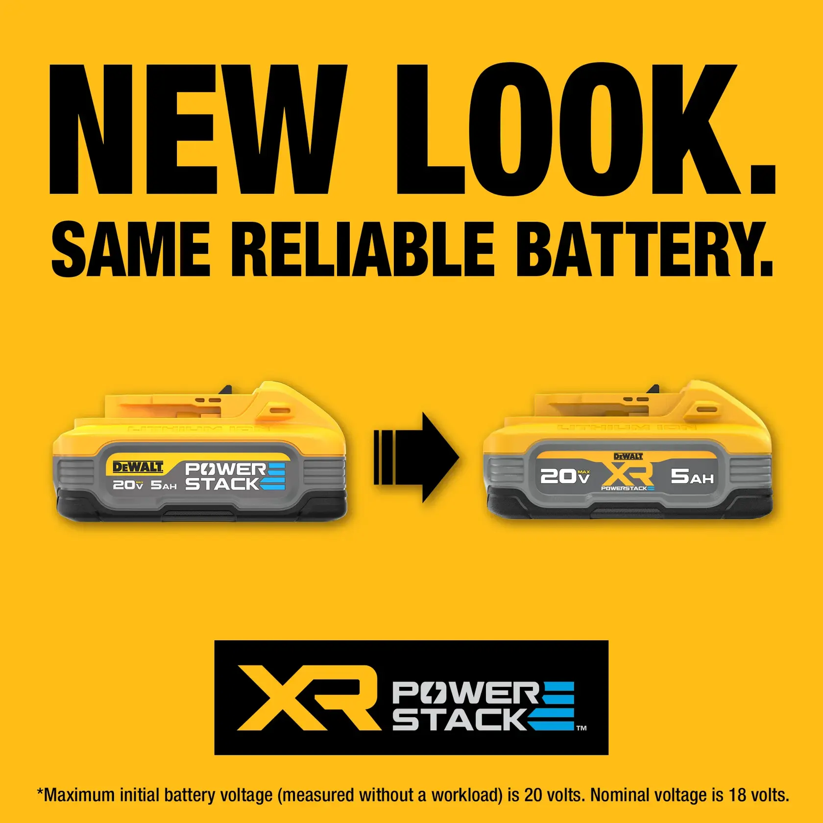 Graphic showing the two different battery label designs