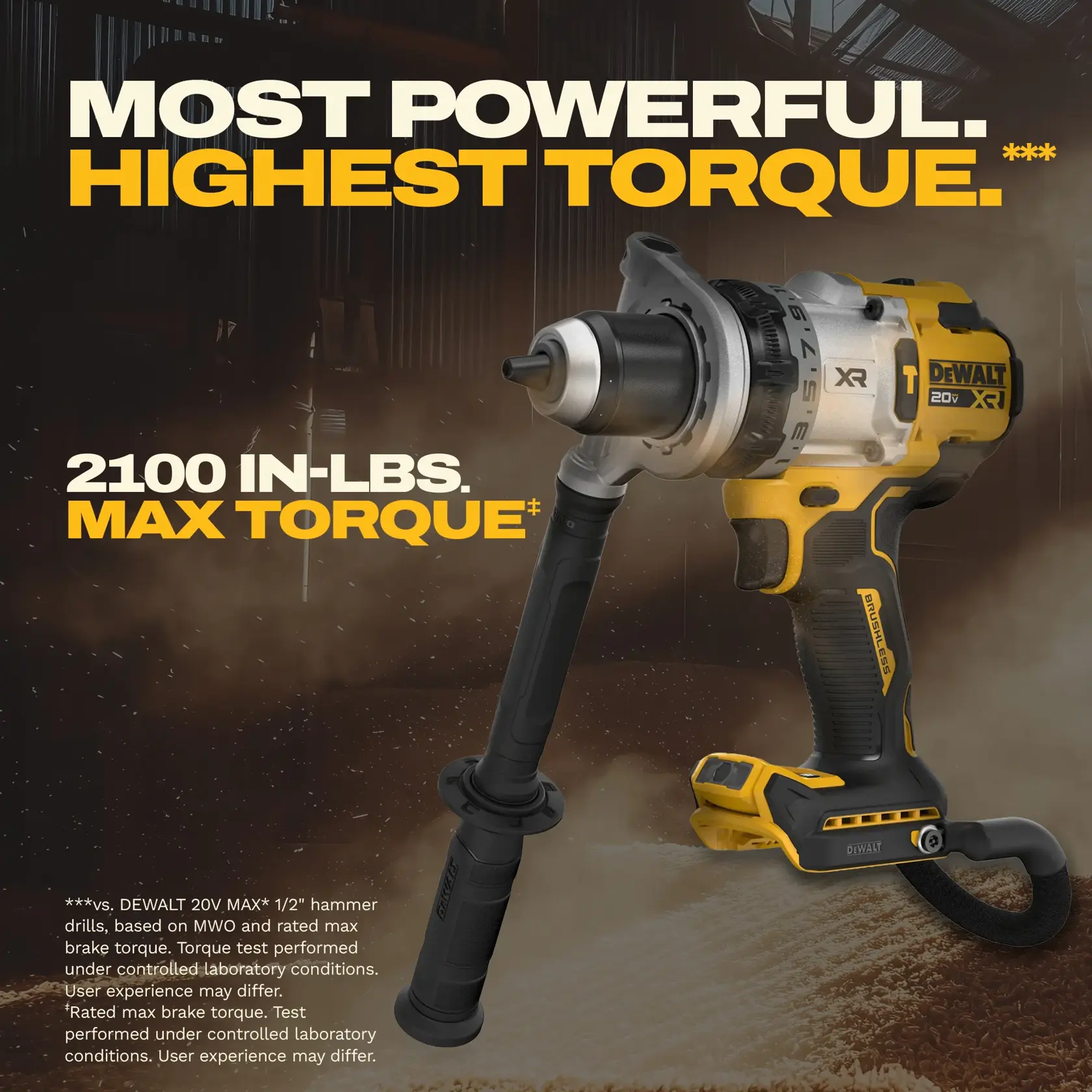 20V MAX* XR® Brushless 1/2 in. Hammer Drill  with LANYARD READY™  (Tool Only)