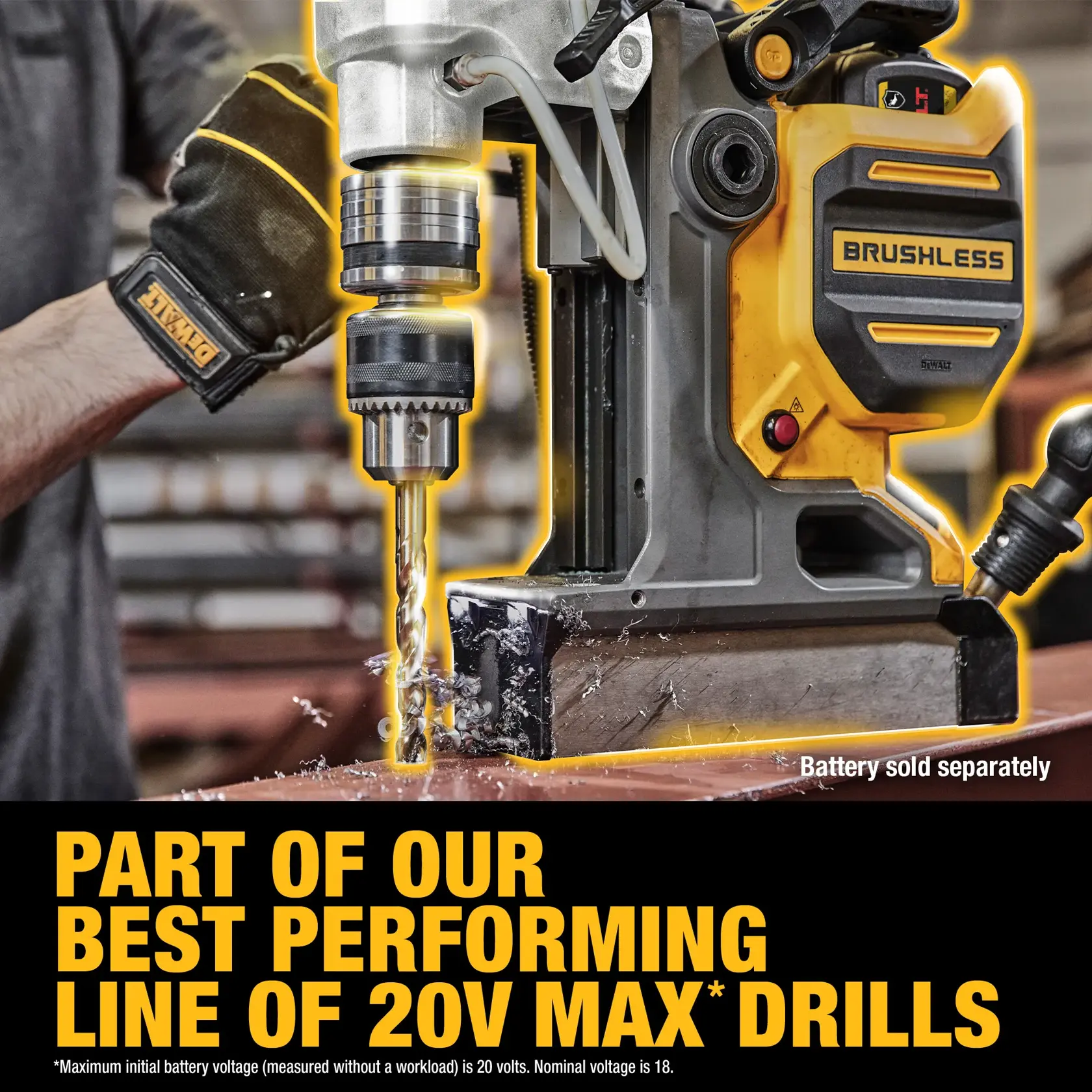 PART OF OUR BEST PERFORMING LINE OF 20V MAX* DRILLS