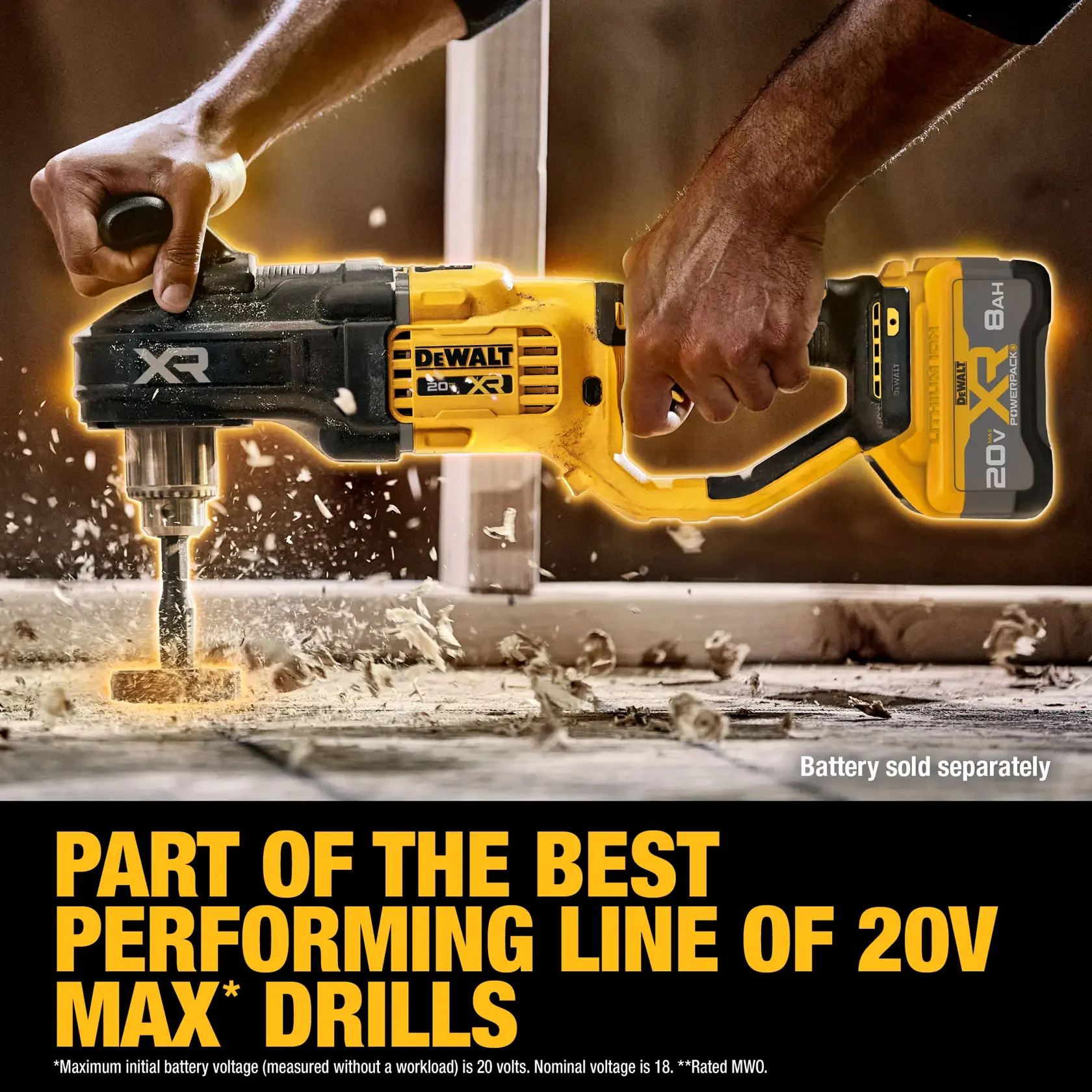 DEWALT 20V MAX* XR® 1/2 in. Compact Stud & Joist Drill is part of our best performing line of 20V MAX* drills