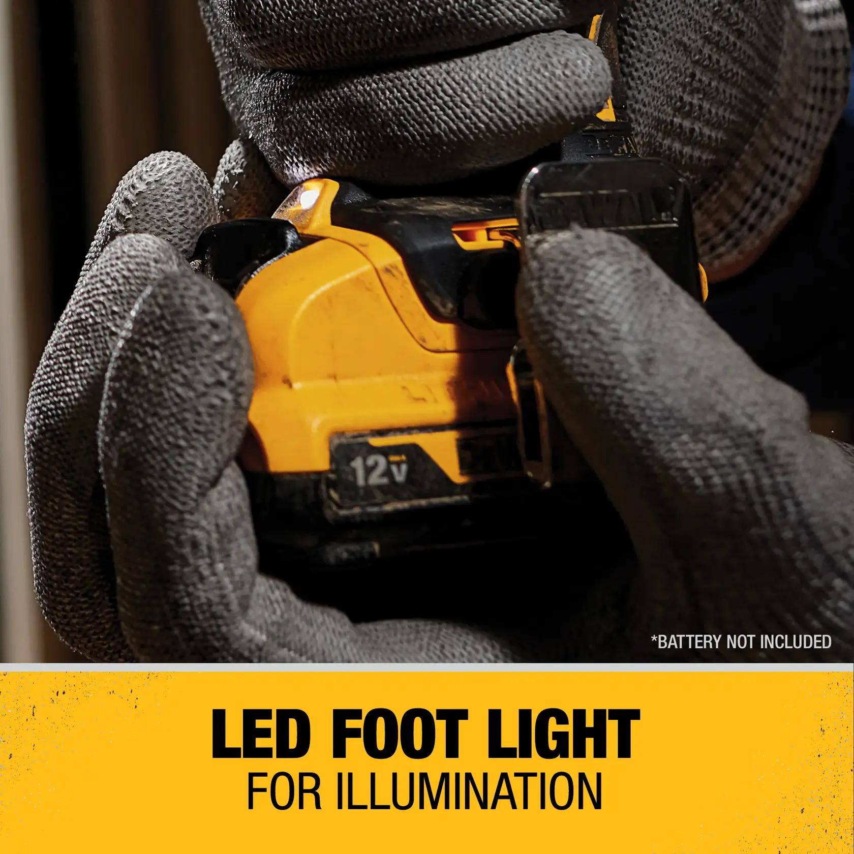 12V XR Brushless Sub-Compact Drill Driver drilling hole through wooden wall framework