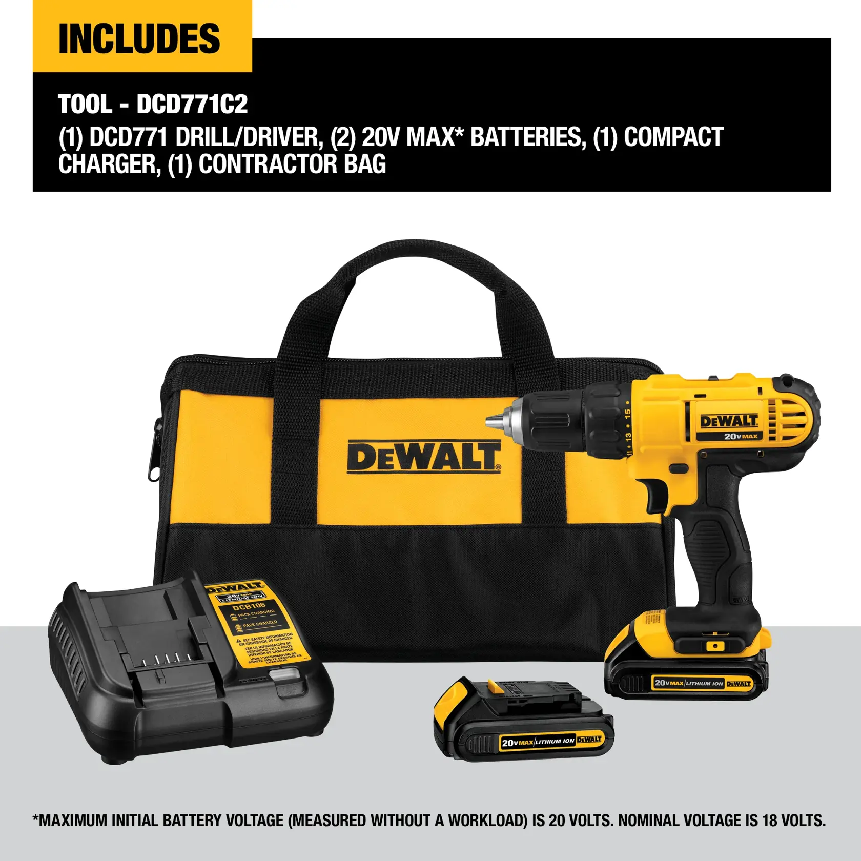 DEWALT® 20V MAX* Compact Drill/Driver Kit