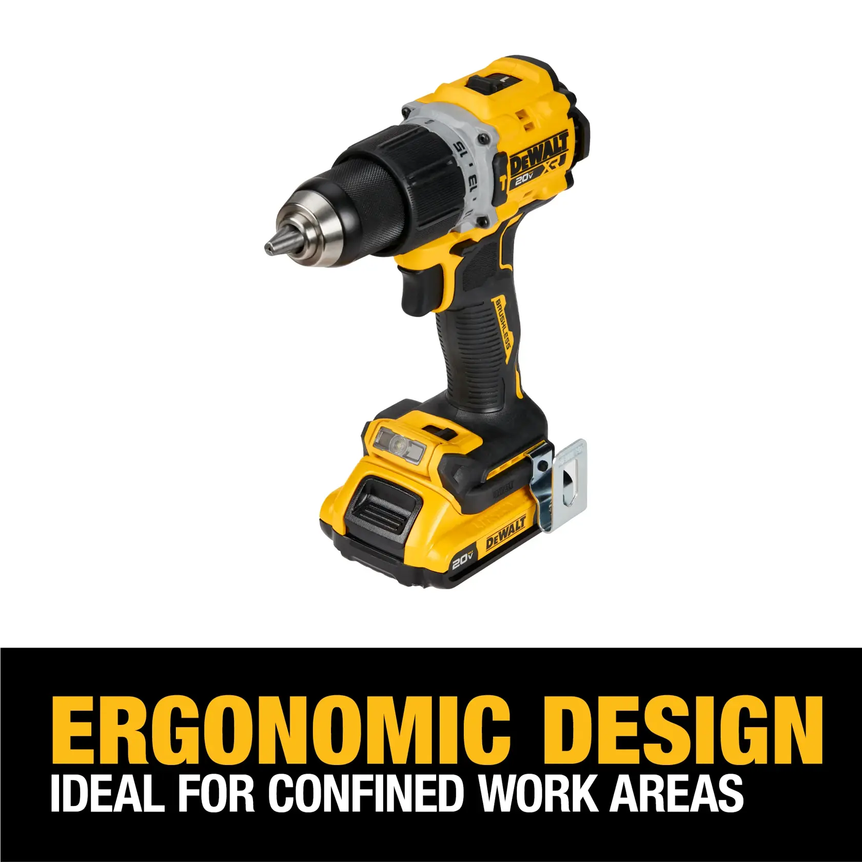 DEWALT® 20V MAX* XTREME Cordless Brushless 1/2 in Hammer Drill Kit (2) Lithium Ion Batteries with Charger