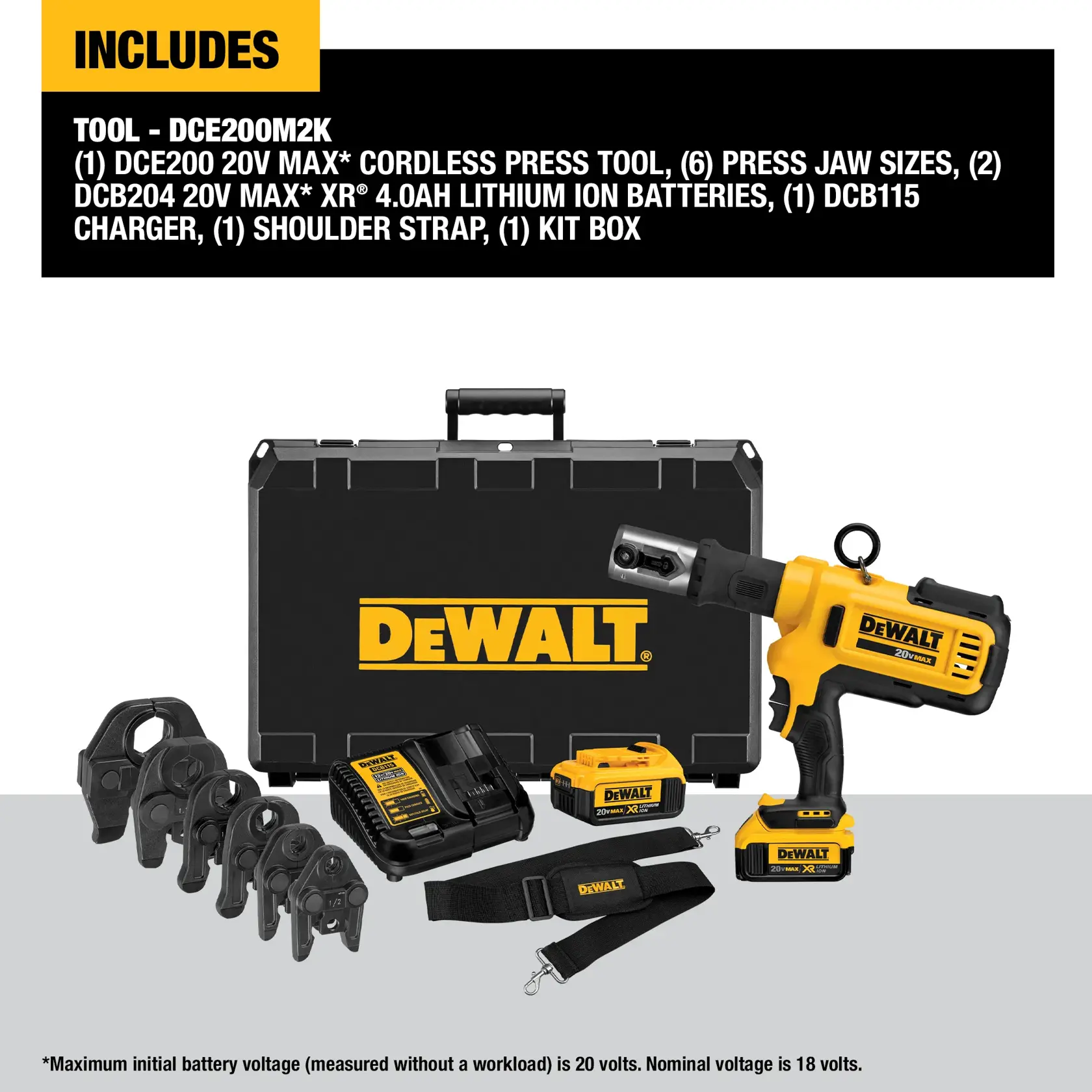 DEWALT® 20V MAX* Cordless Press Tool with Jaws