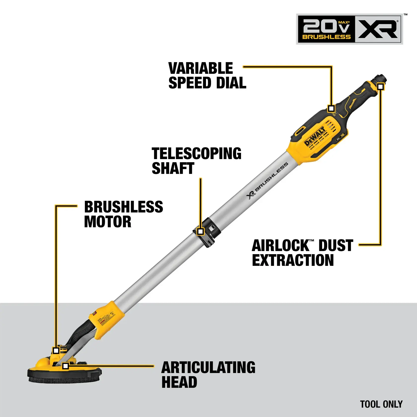 DEWALT® 20V MAX* Cordless Drywall Sander (Tool Only)