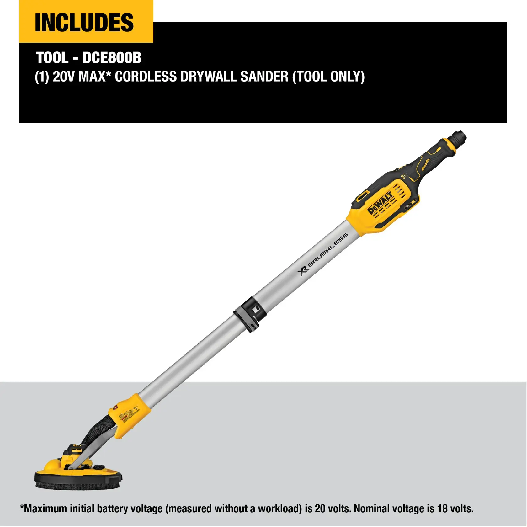 DEWALT® 20V MAX* Cordless Drywall Sander (Tool Only)