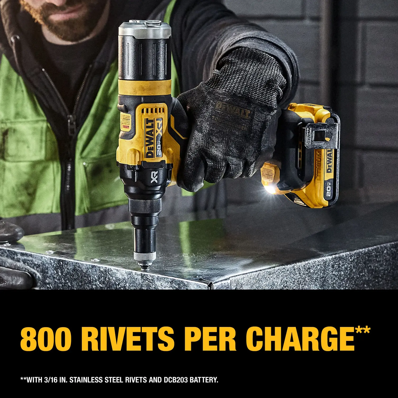 DCF403D1 rivets per charge carousel graphic 