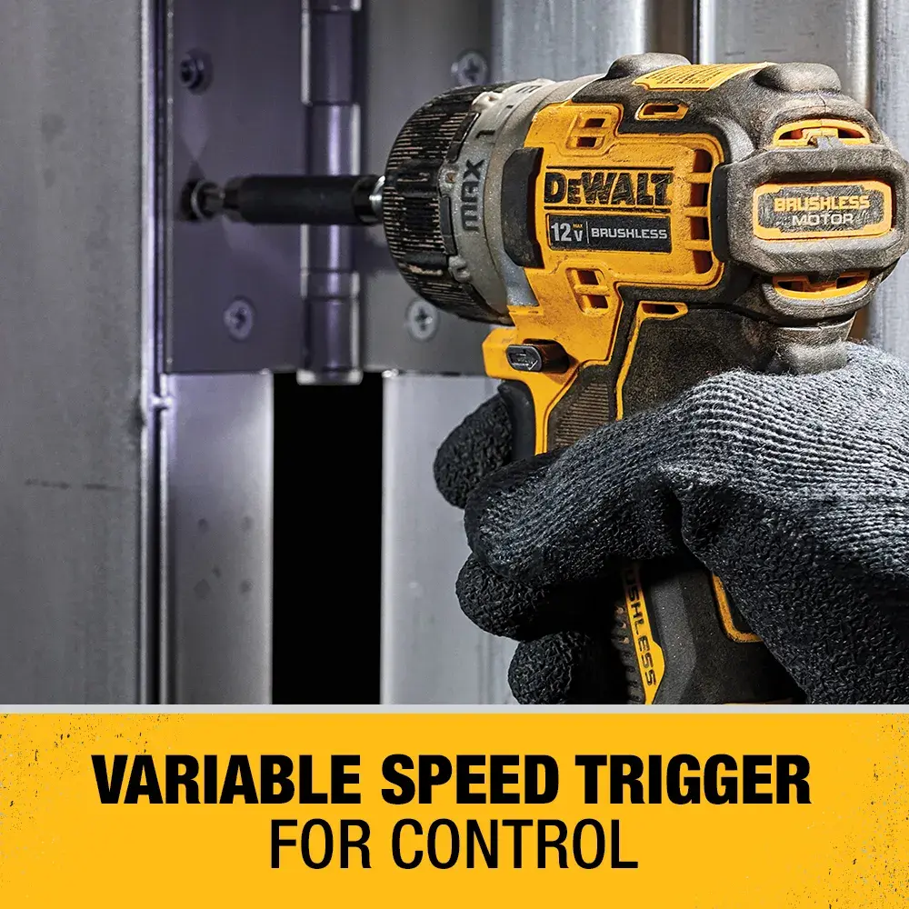 DEWALT® XTREME 12V MAX* Brushless Cordless 1/4-in. (6.4mm) Screwdriver with (2) 2.0 Ah Batteries and Charger