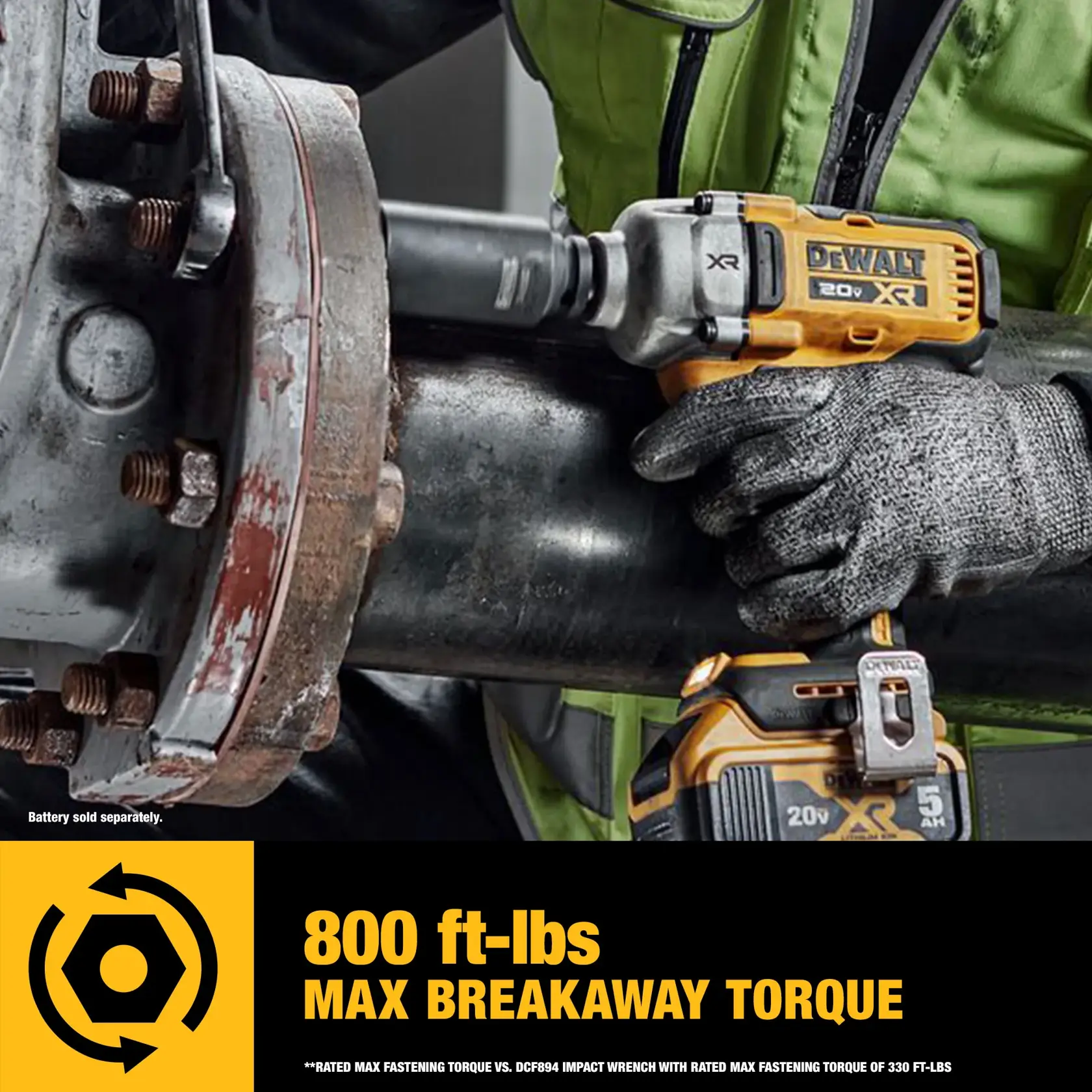 DEWALT® 20V MAX* XR® Cordless 1/2-in. (13mm) Mid-Range Impact Wrench (Tool Only)