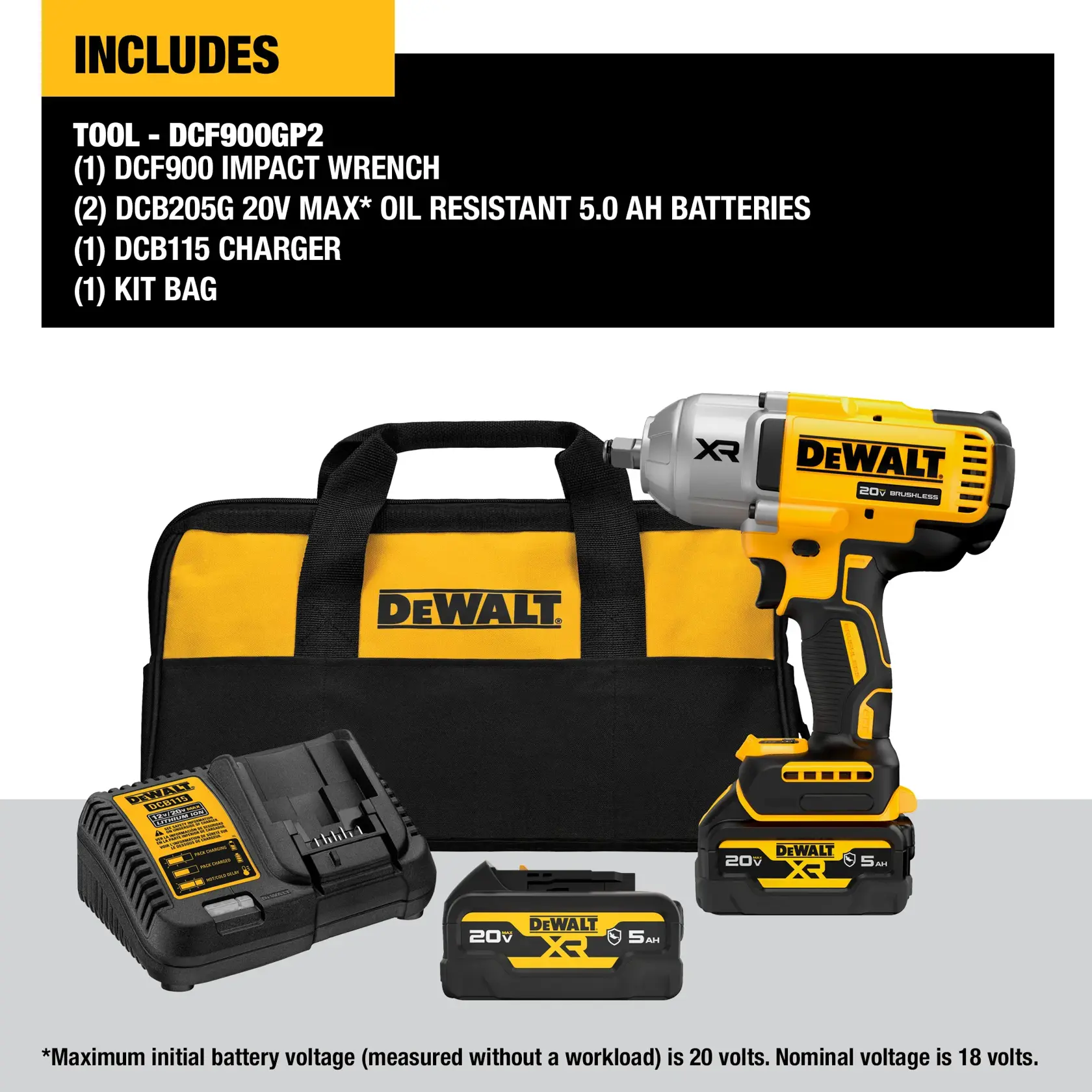 DCF900GP2 kit includes graphic