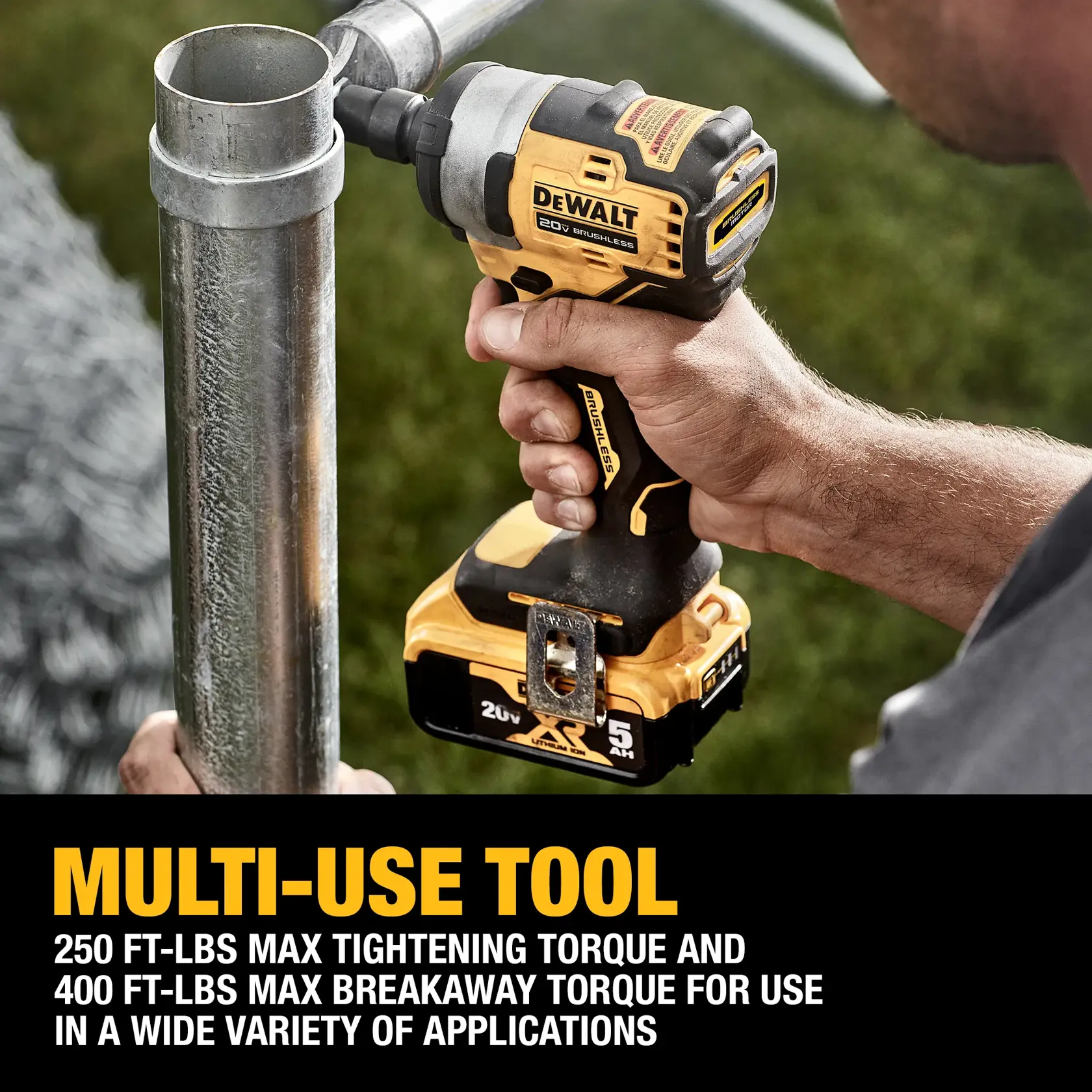 DEWALT® 20V MAX* 1/2-in. Cordless Impact Wrench with Hog Ring Anvil Kit