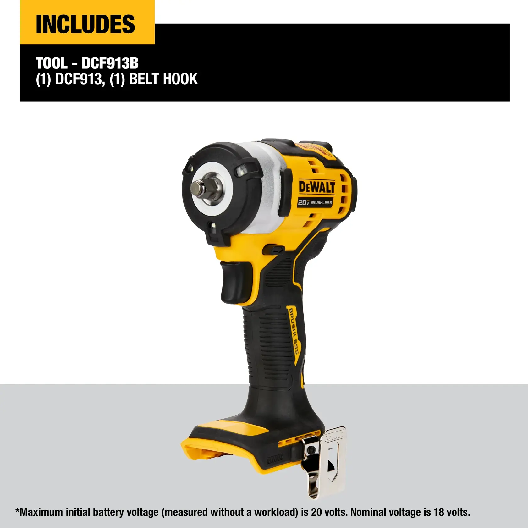 DEWALT® 20V MAX* 3/8-in. Cordless Impact Wrench With Hog Ring Anvil (Tool Only)