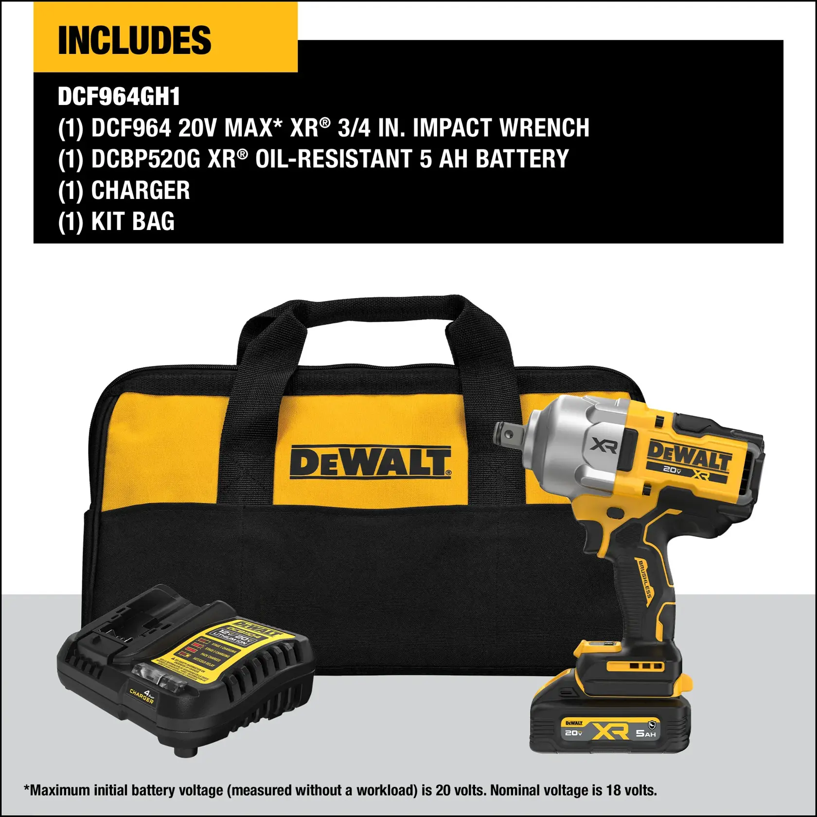 Walkaround image of DCF964 Impact Wrench