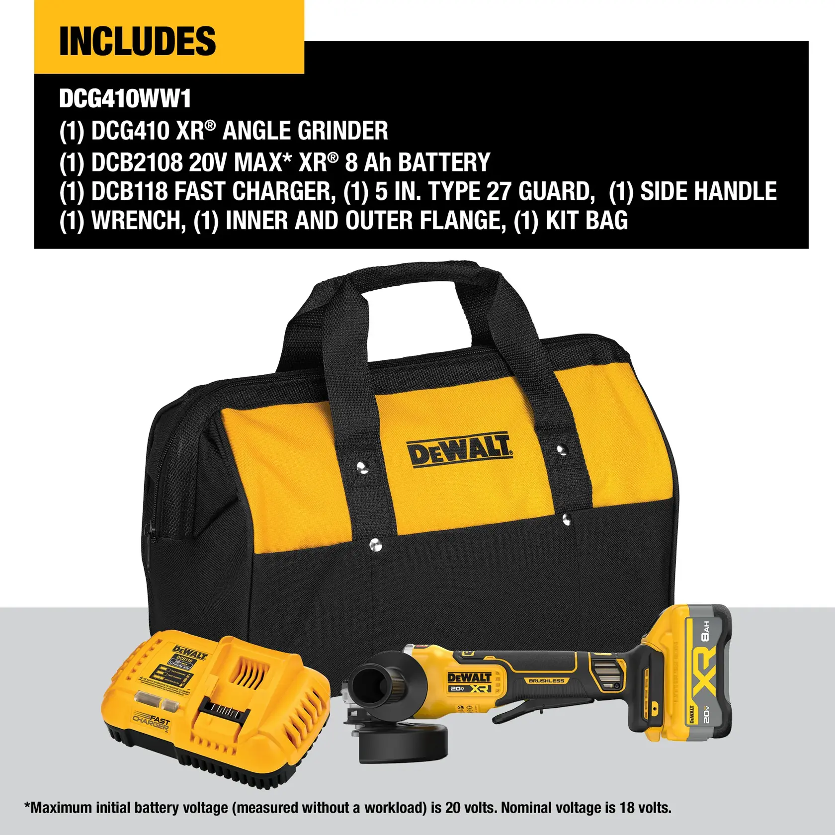 DCG410WW1 carousel graphic showing product walk around.   