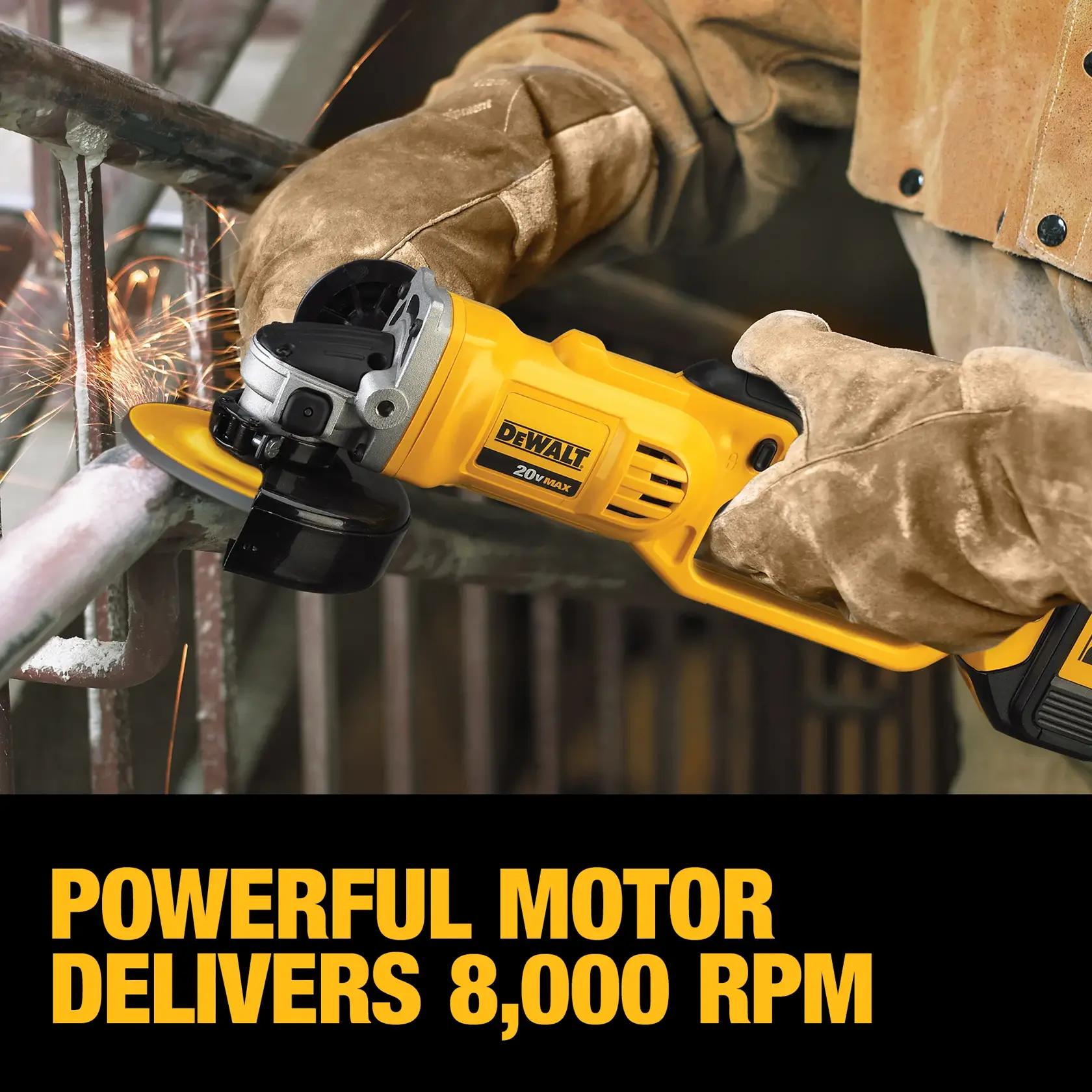 DEWALT® 20V MAX* 4-1/2-in. - 5-in. (114mm - 127mm) Cordless Angle Grinder with (2) 5.0 Ah Batteries and Charger