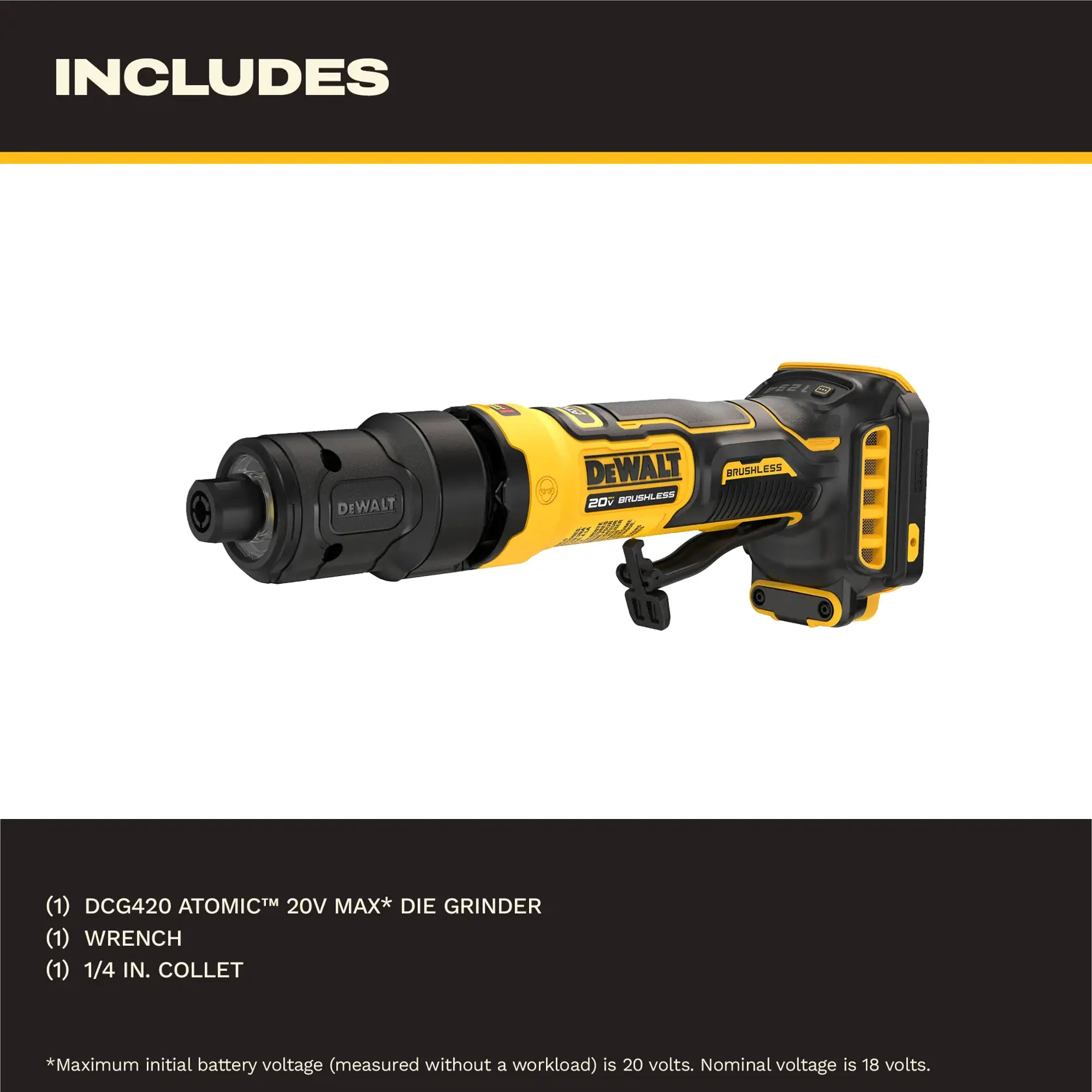 DEWALT® 20V MAX* ATOMIC™ Die Grinder (Tool Only)