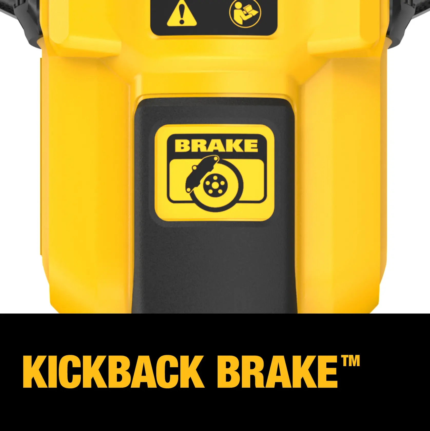 Close up image of Grinder to highlight thernKickback Brake[™] icon
