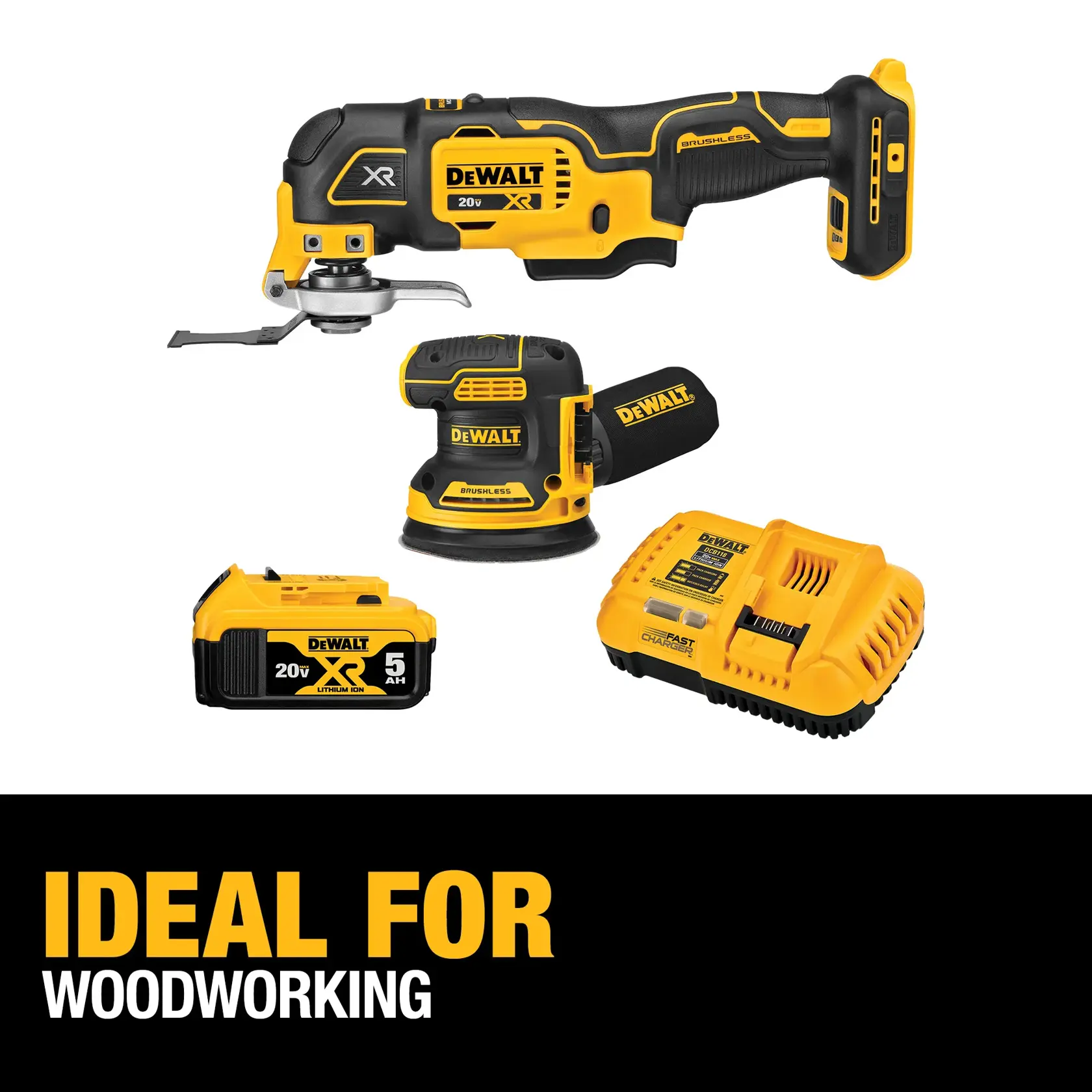 DEWALT® 20V MAX* XR® Sheet Sander and Multi-Tool Combo Kit