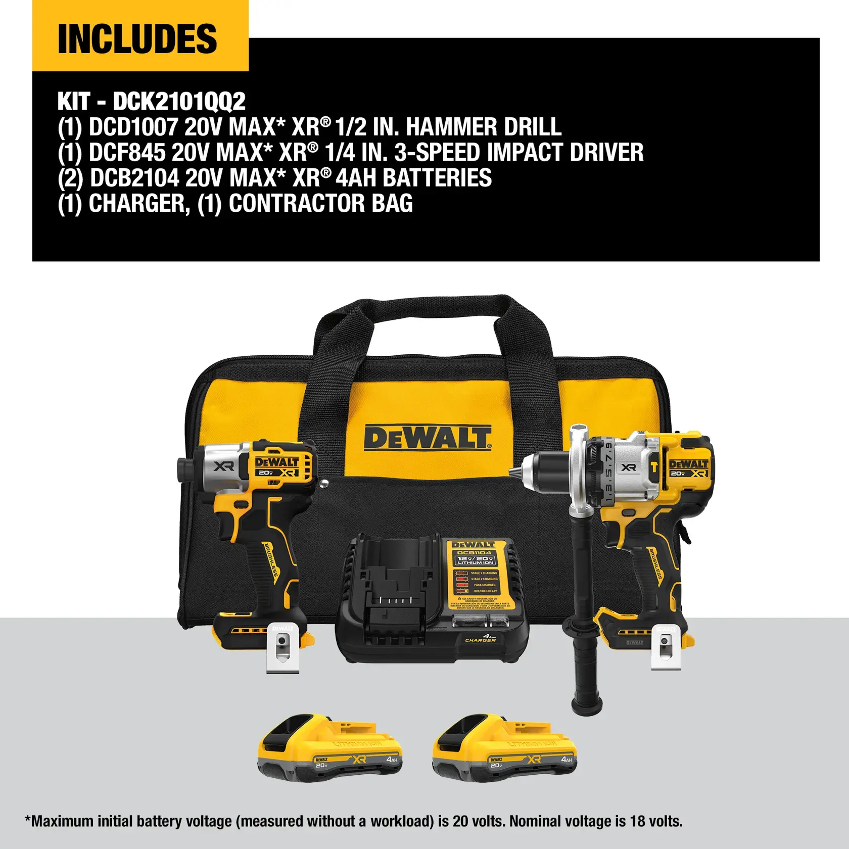 DCK2101QQ1WW1 Kit Includes Graphic