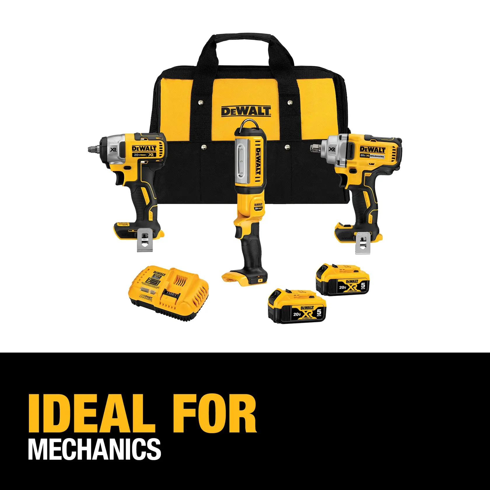 DEWALT® 20V MAX* XR® 3-Tool Automotive Combo Kit