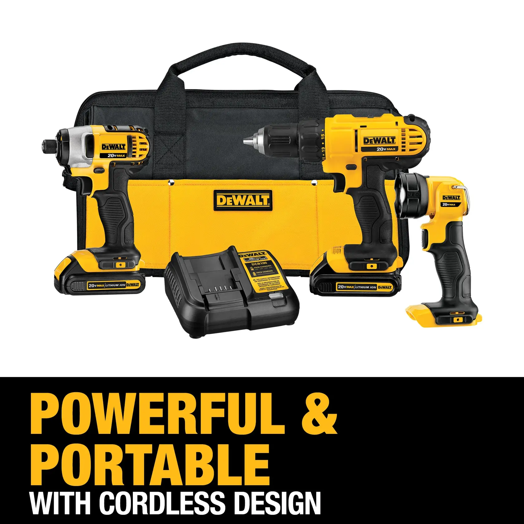 DEWALT® 20V MAX* 3-Tool Combo Kit