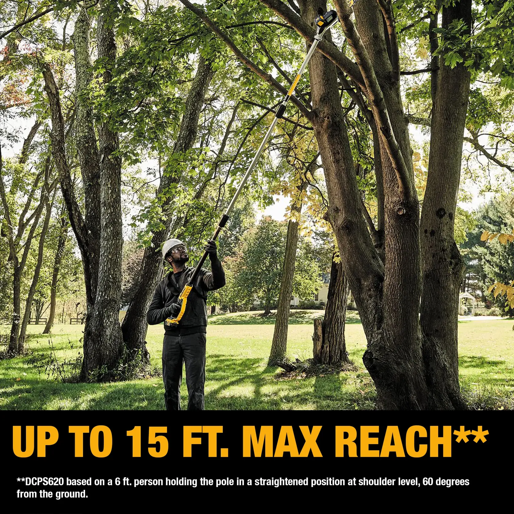 DEWALT® 20V MAX* Brushless Cordless Pole Saw and Pole Hedge Trimmer Combo Kit