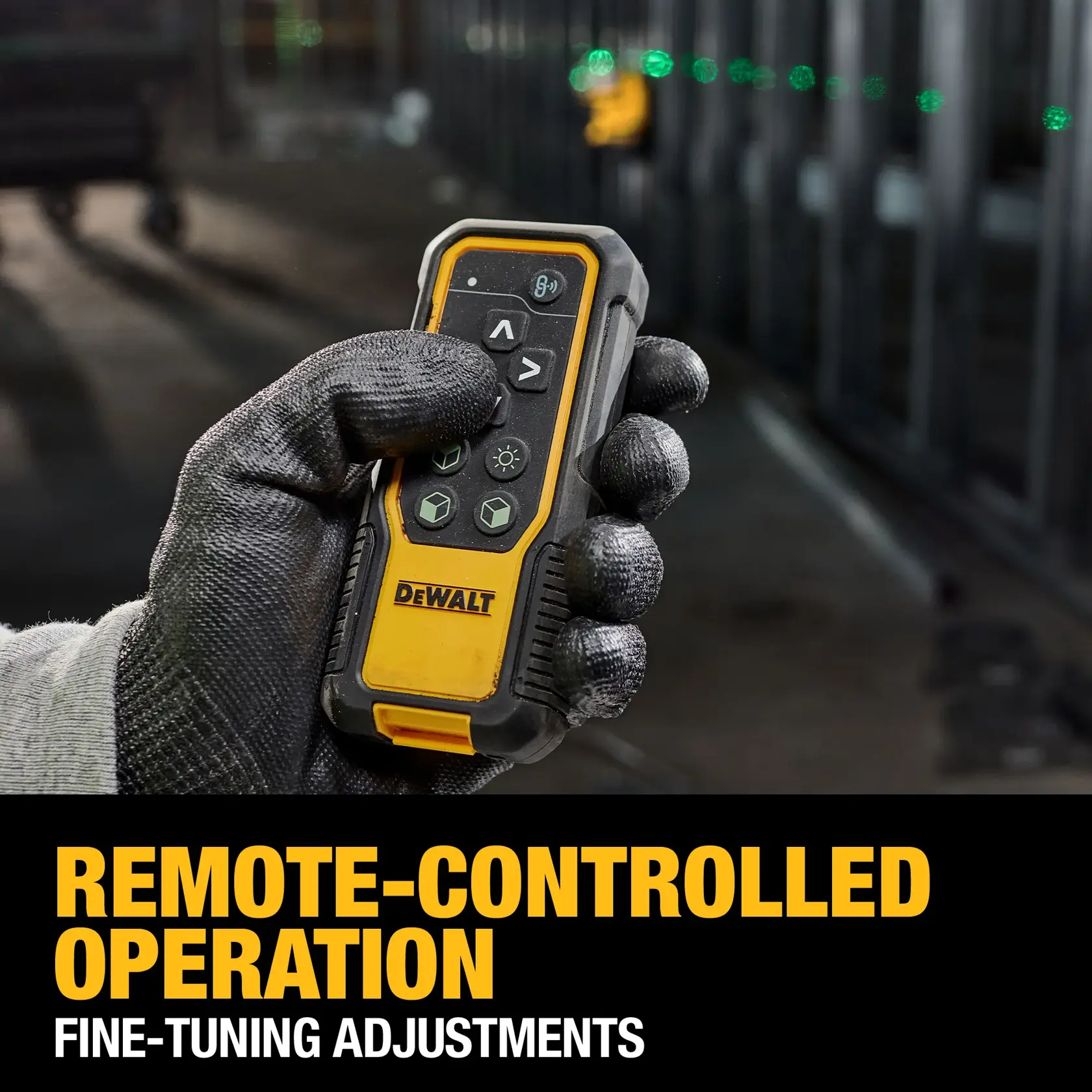 20V MAX* XR® Remote Control 360º Line Laser Kit carousel graphic of Remote Controlled Operation