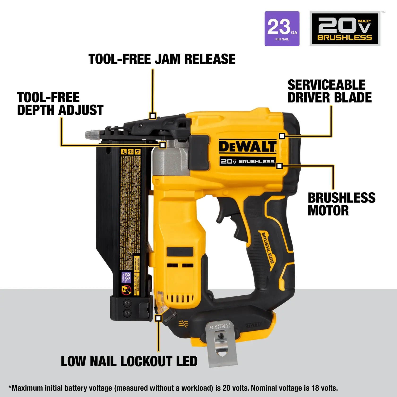 ATOMIC COMPACT SERIES(TM) 23 GA Pin Nailer feature and benefit video