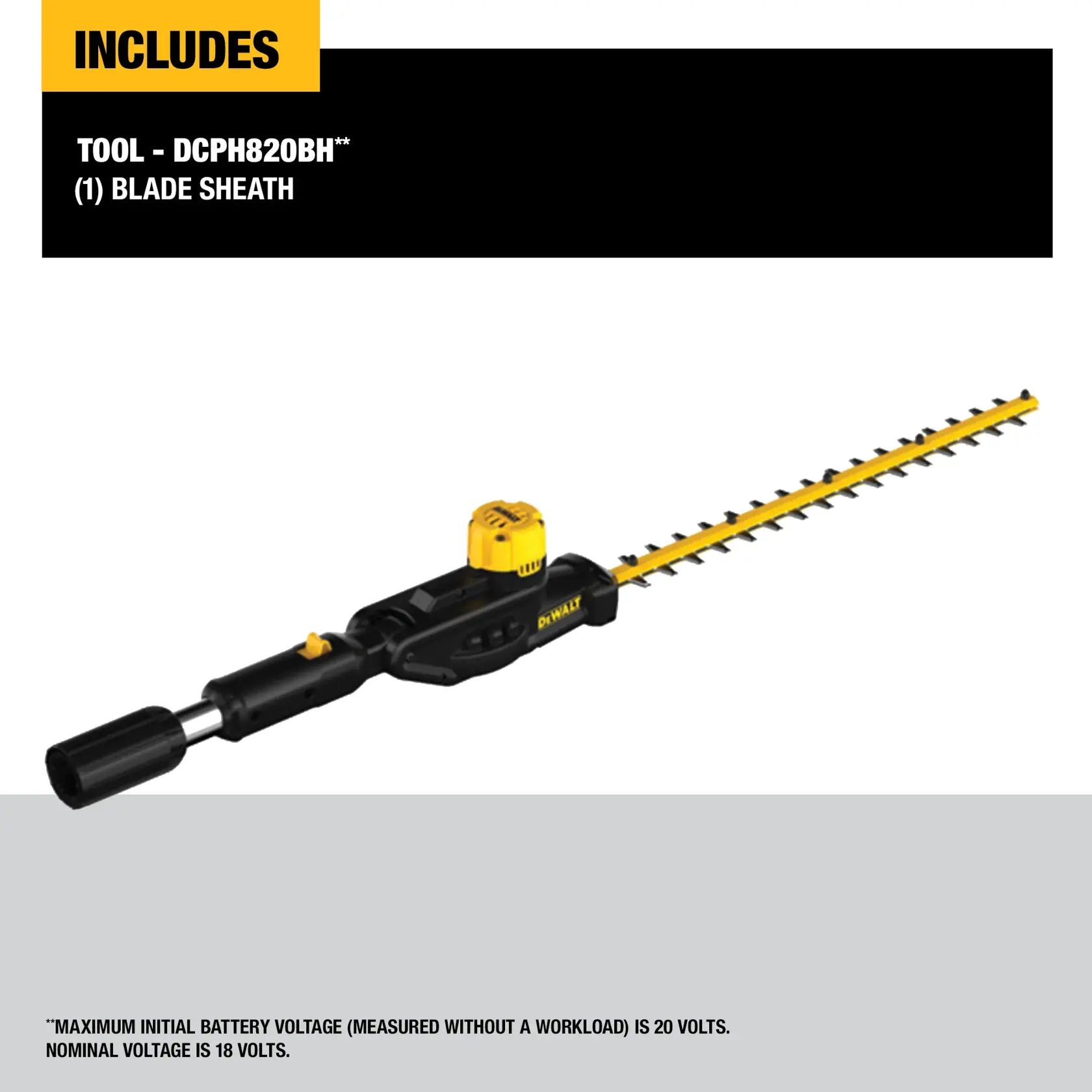 DEWALT® 22-in. Pole Hedge Trimmer Head