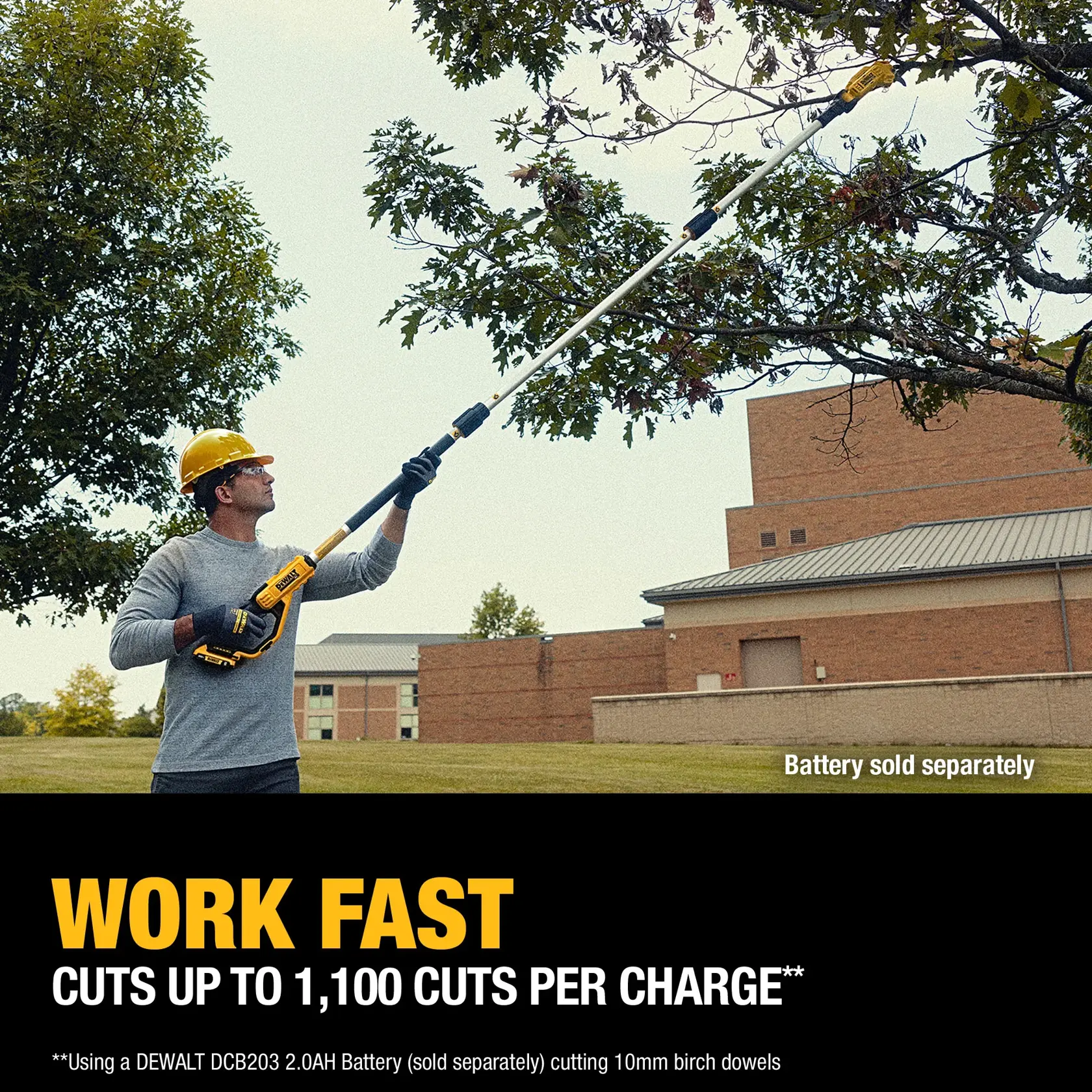  DCPPR320B Side view cutting a limb at length