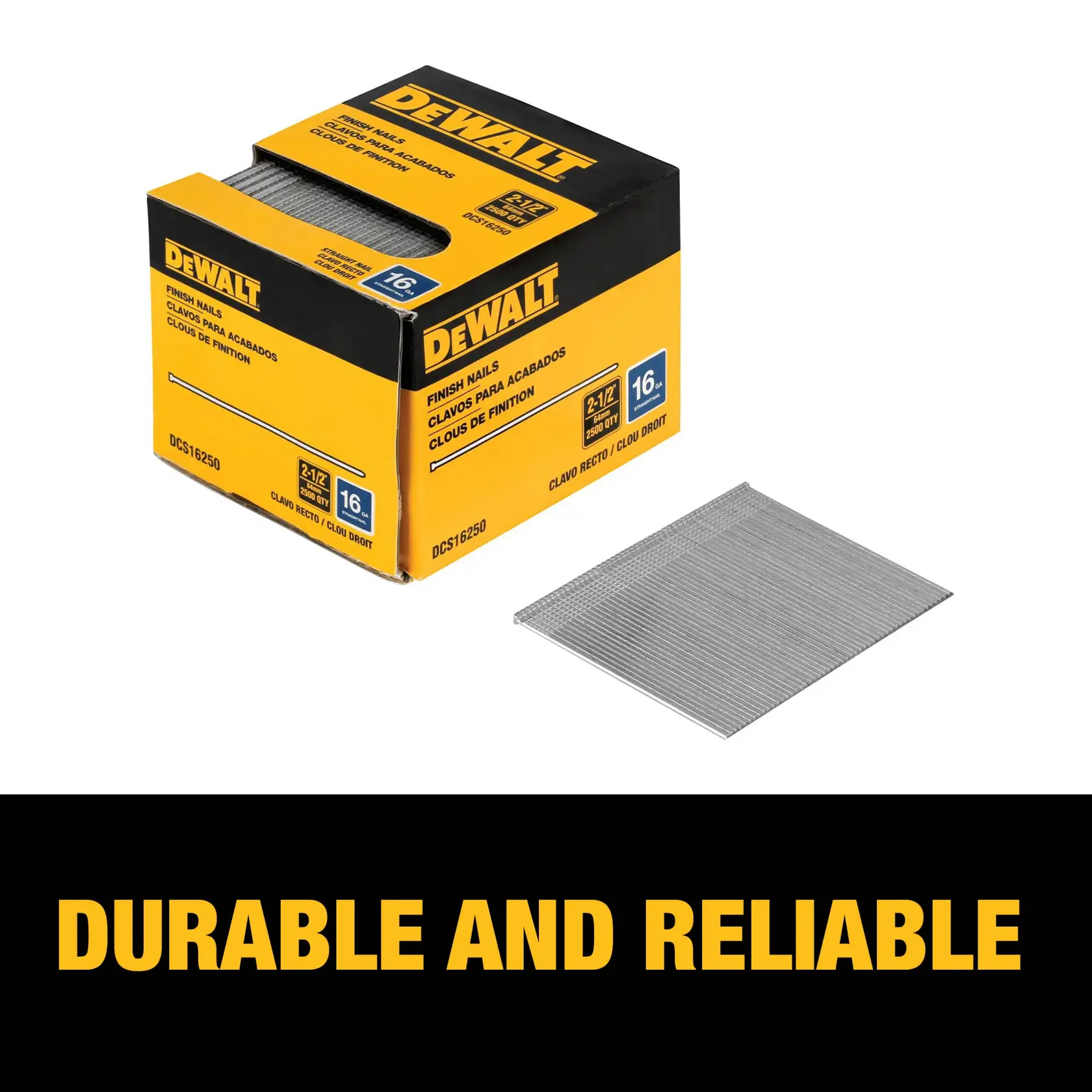 DEWALT® 16 Gauge 2-1/2-in. Straight Finish Nails (2500-Pack)