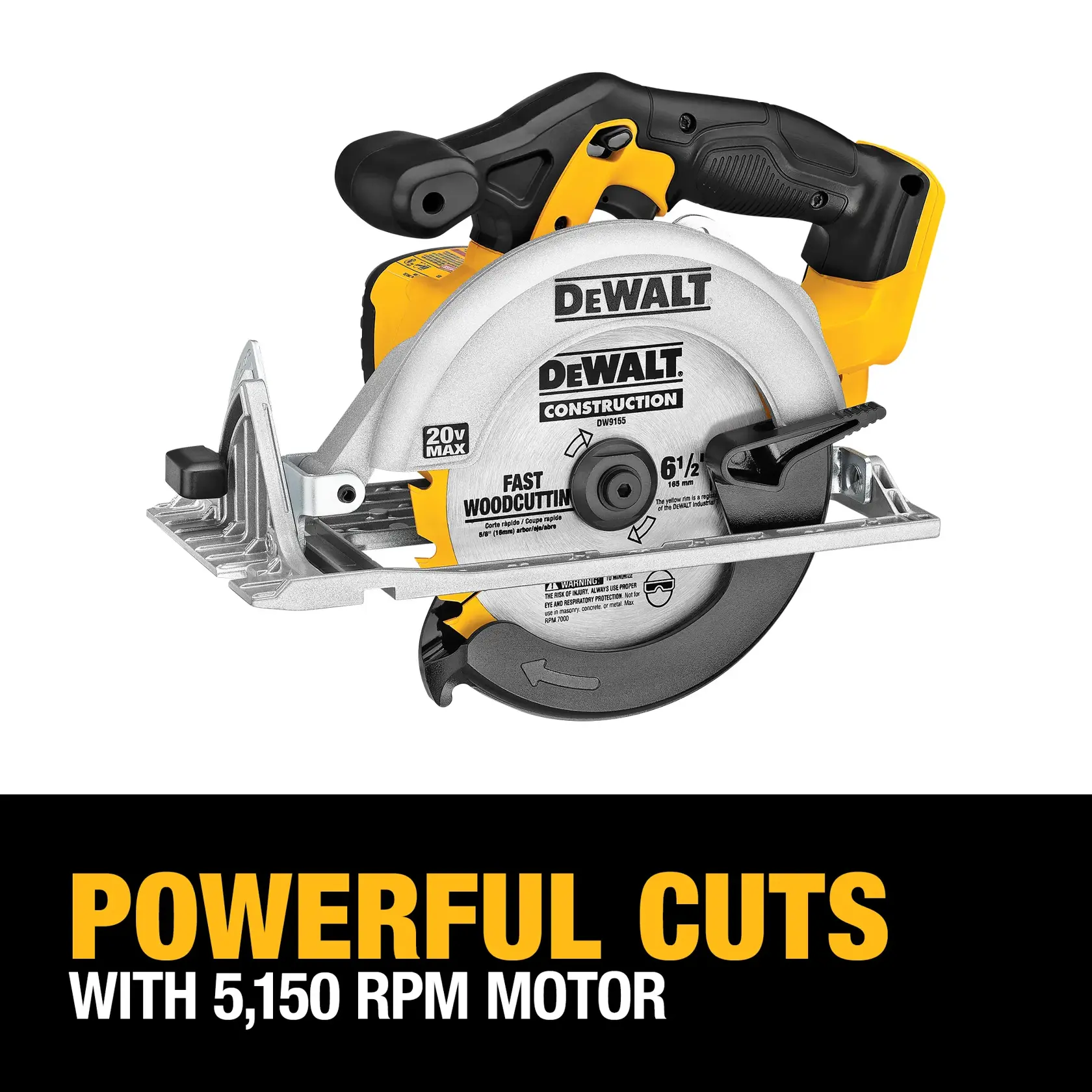 DEWALT® 20V MAX* 6-1/2-in. (165mm) Circular Saw (Tool Only)