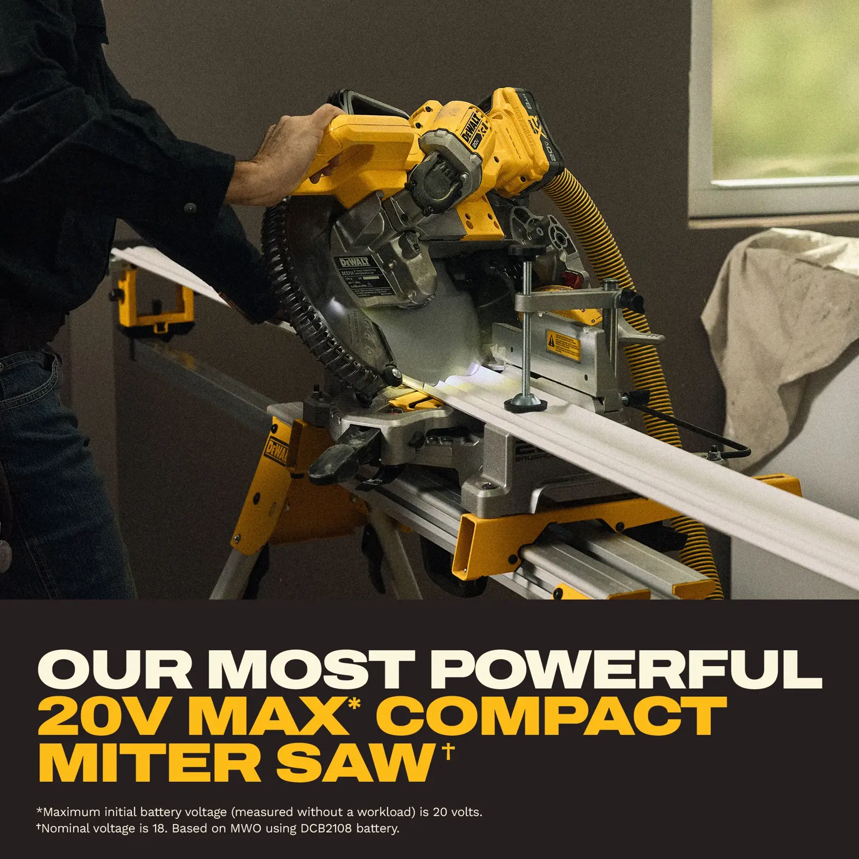 Most Powerful Compact Miter Saw graphic of the 20V MAX* XR 10 in. Double Bevel Fixed Miter Saw Kit