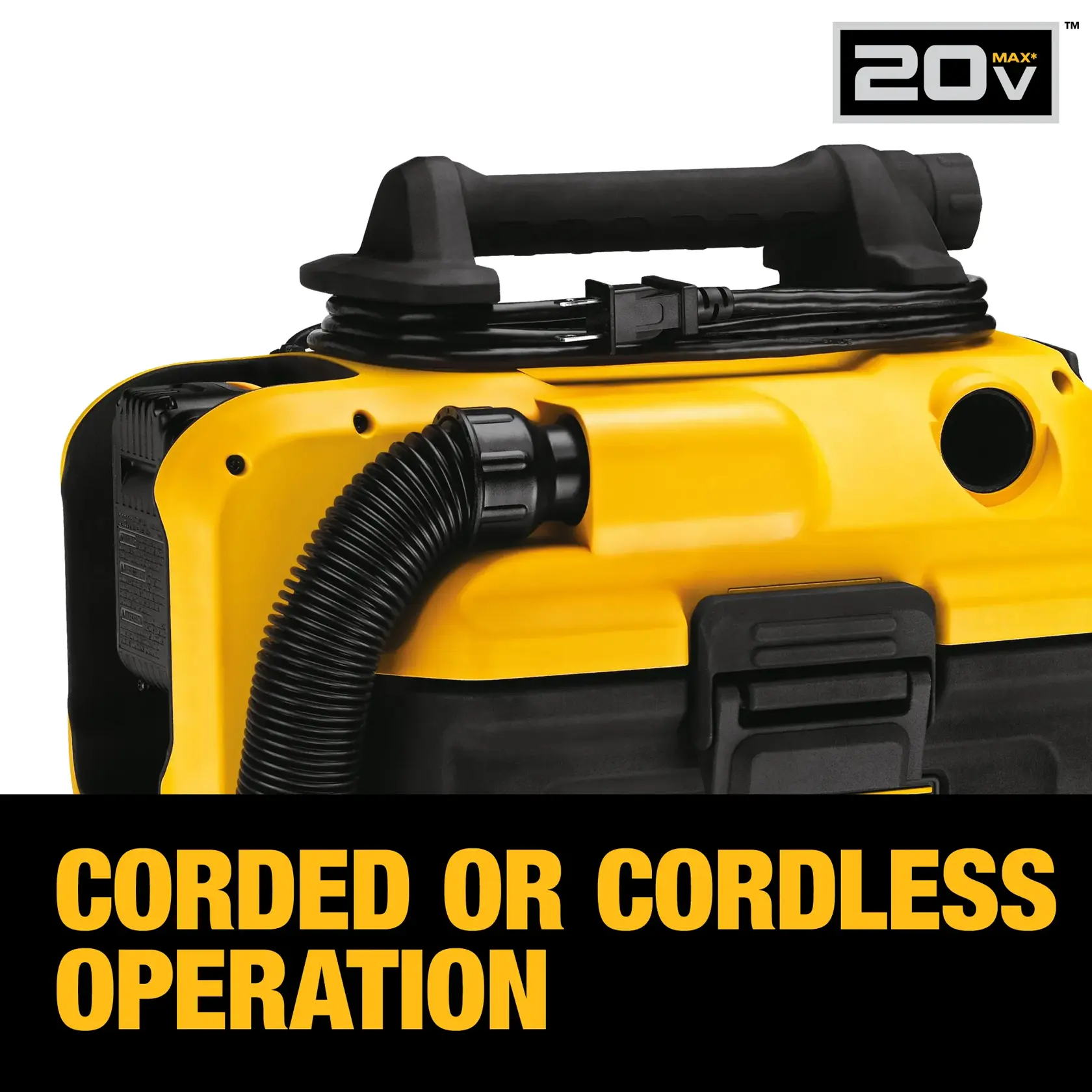 DEWALT® 20V MAX* Cordless/Corded Wet-Dry Vacuum (Tool Only)