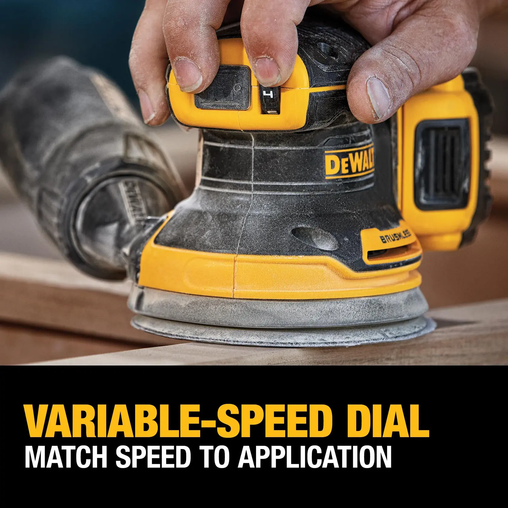 DEWALT® 20V MAX* XR® Brushless 5-in. Cordless Variable-Speed Random Orbital Sander Kit