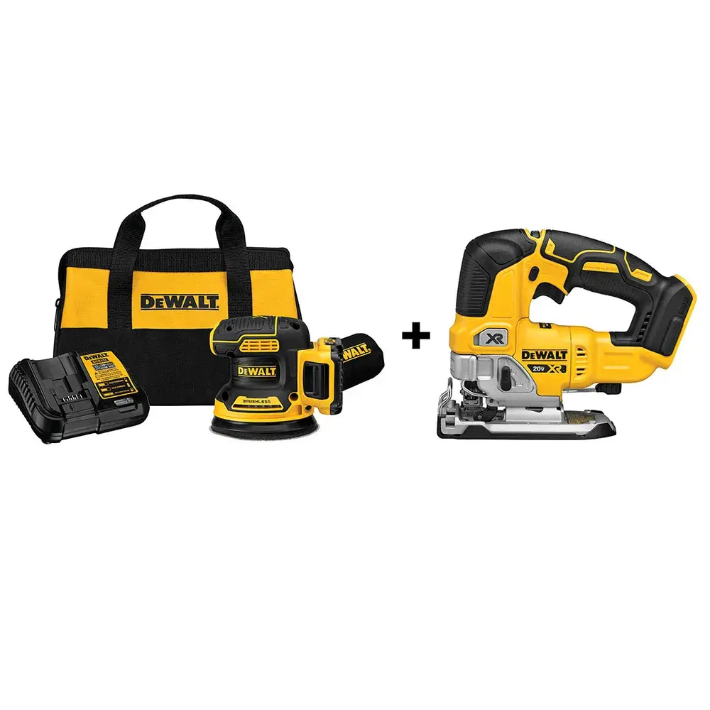 DEWALT® 20V MAX* XR® Brushless 5-in. Cordless Variable-Speed Random Orbital Sander Kit