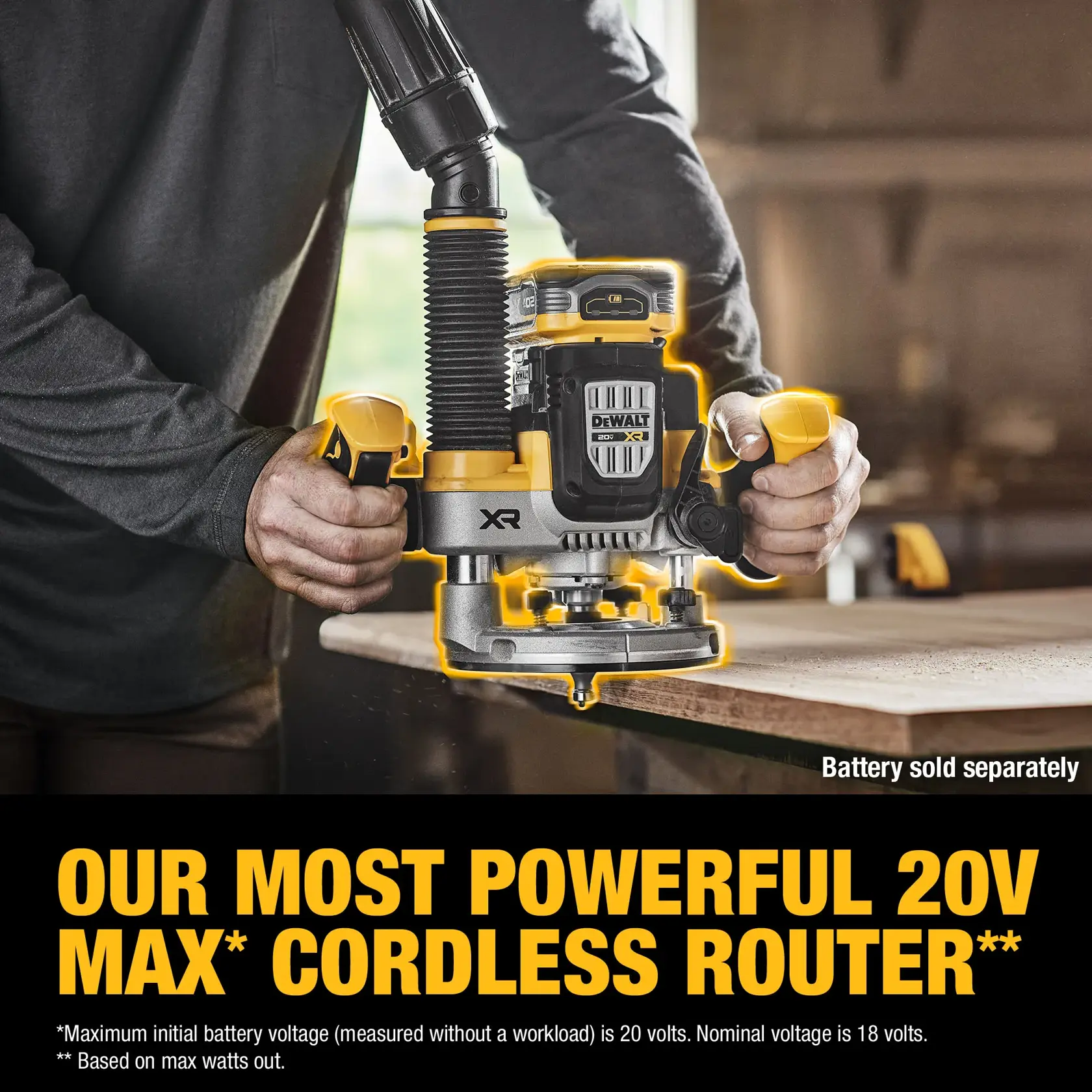DCW620B Our most powerful 20V Max* cordless router.