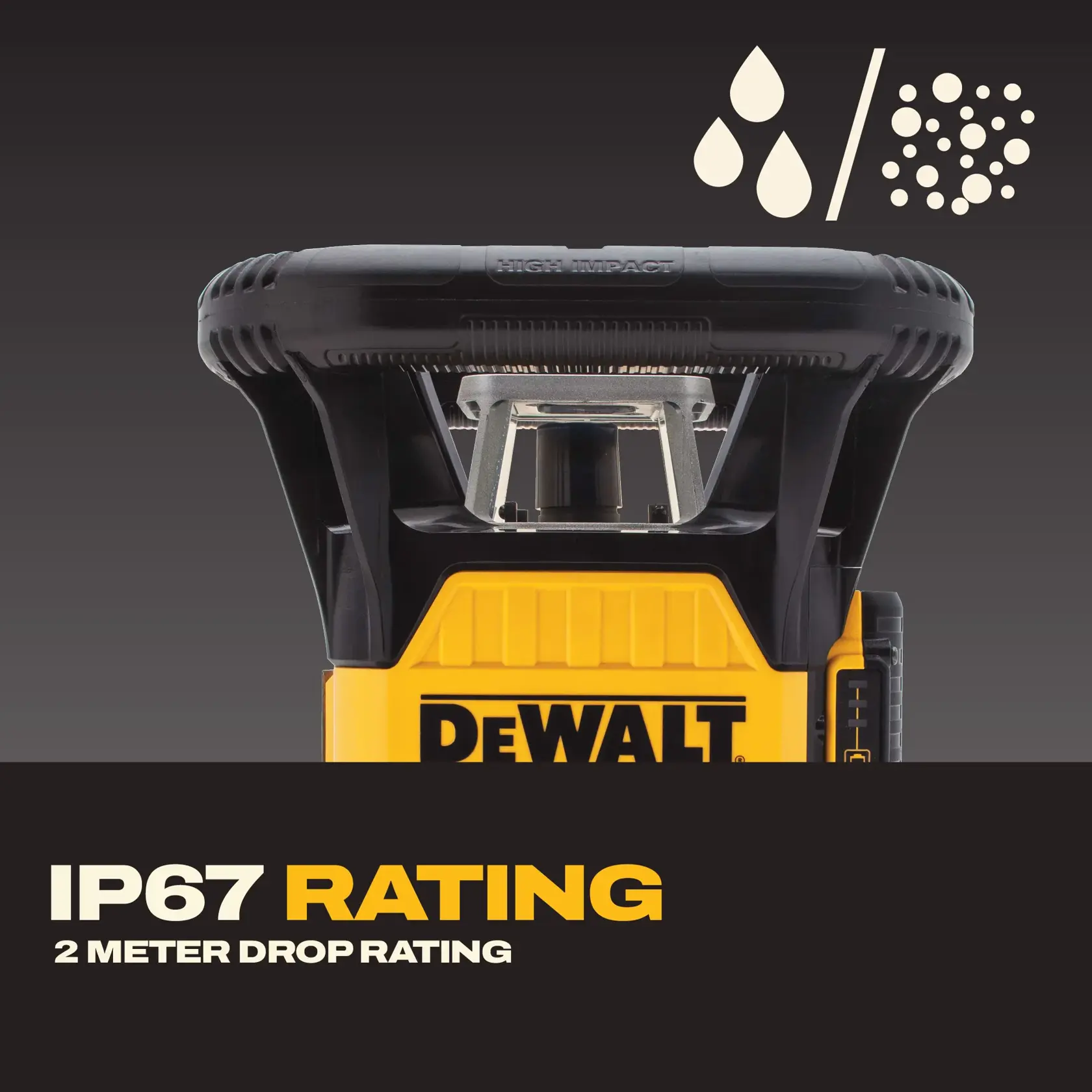 DEWALT DW079LG 20V MAX* Green Rotary Tough Laser F+B