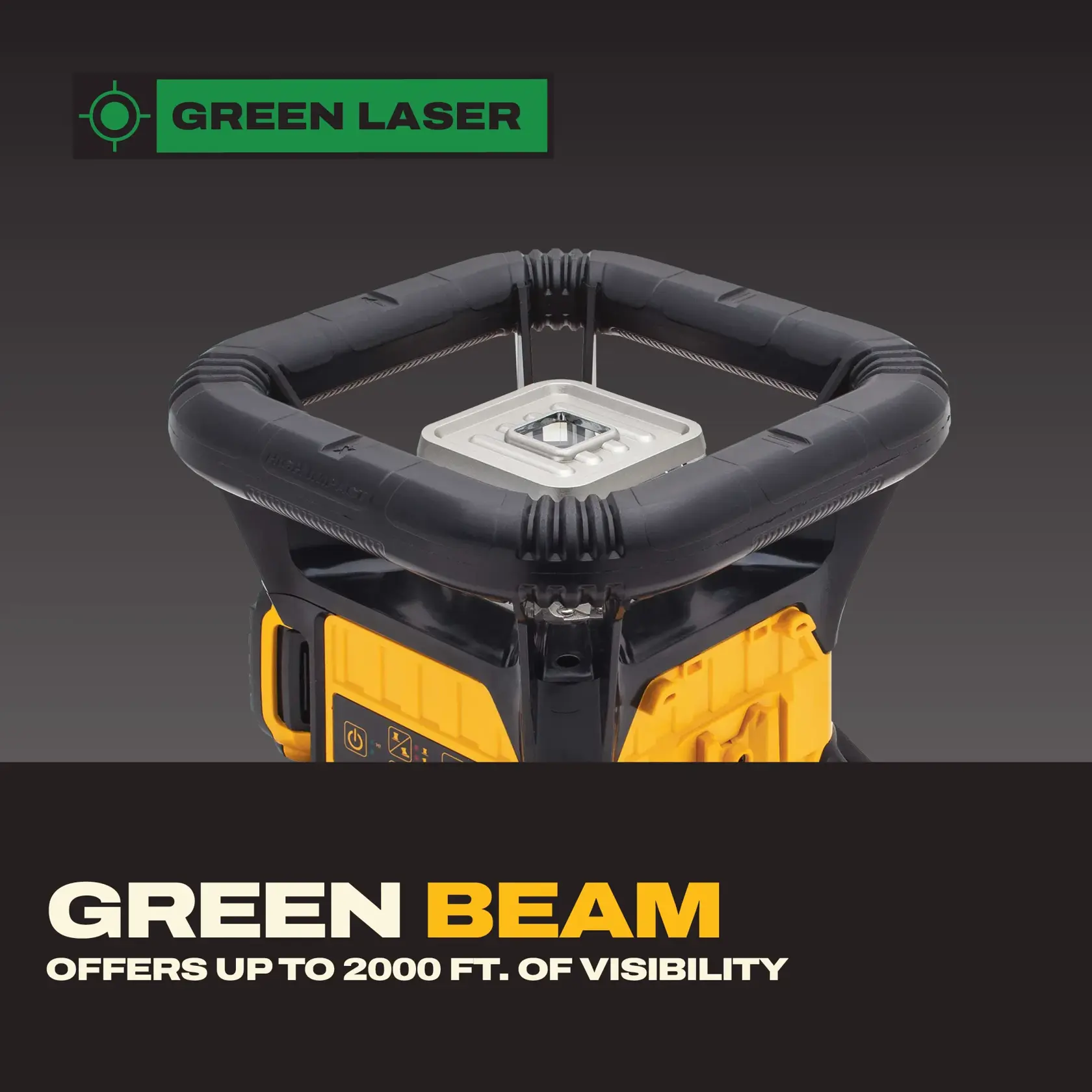 DEWALT DW079LG 20V MAX* Green Rotary Tough Laser F+B